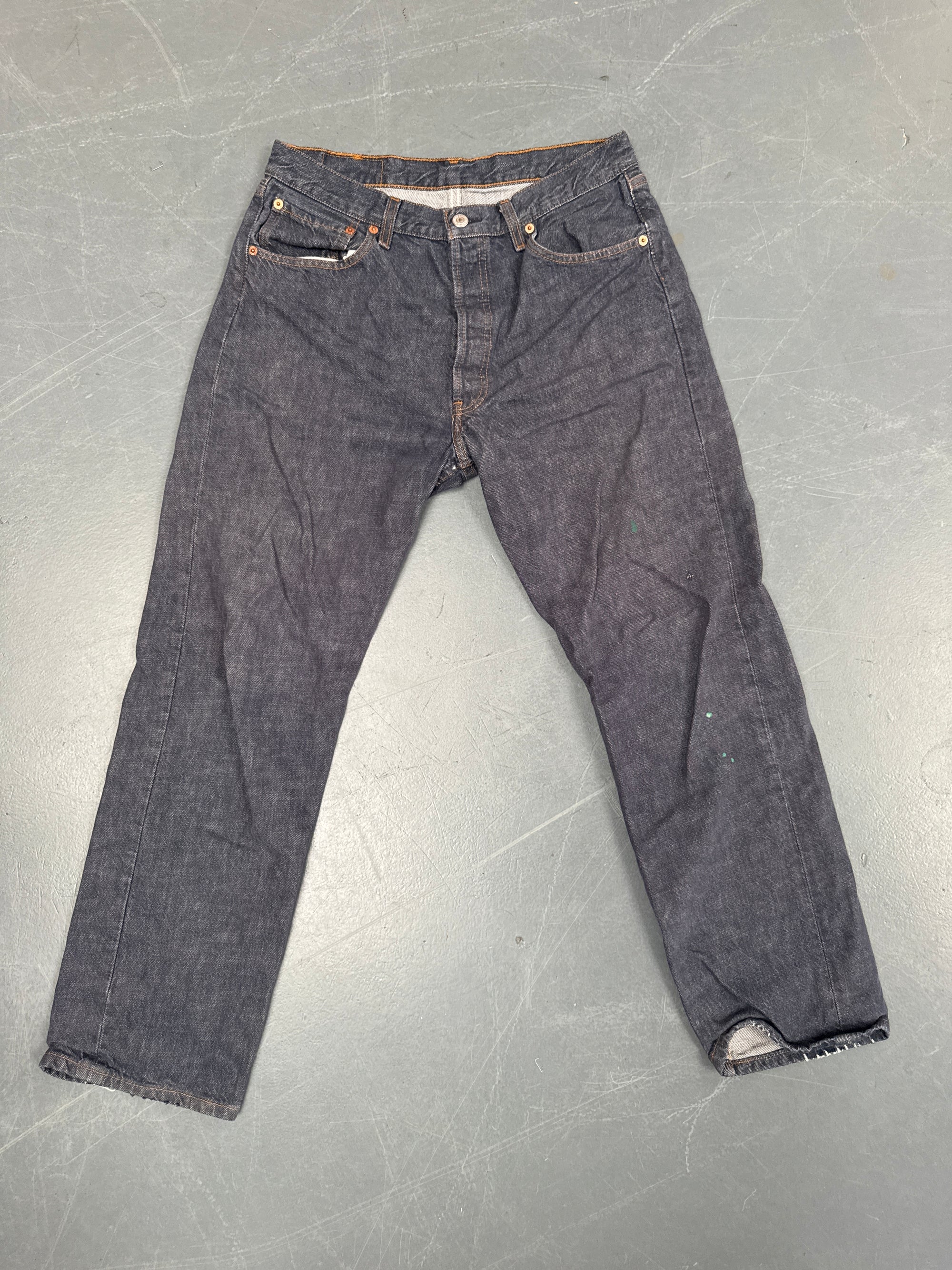 Mens Levis 501 Regular Fit Vintage Jean - W 30 L 28 - Slate Grey SL351