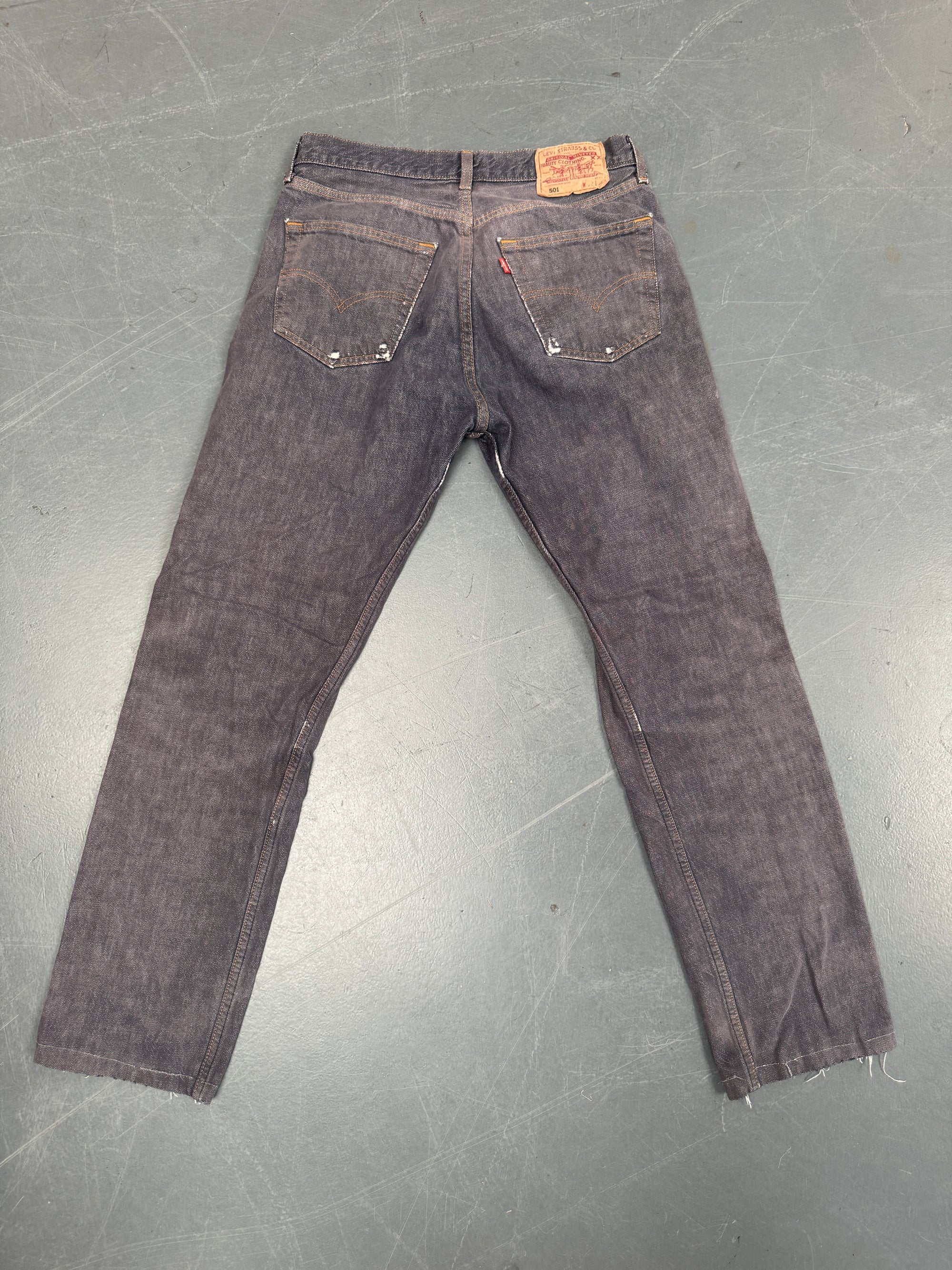 Mens Levis 501 Regular Fit Vintage Jean - W 29 L 30 - Slate Grey SL352