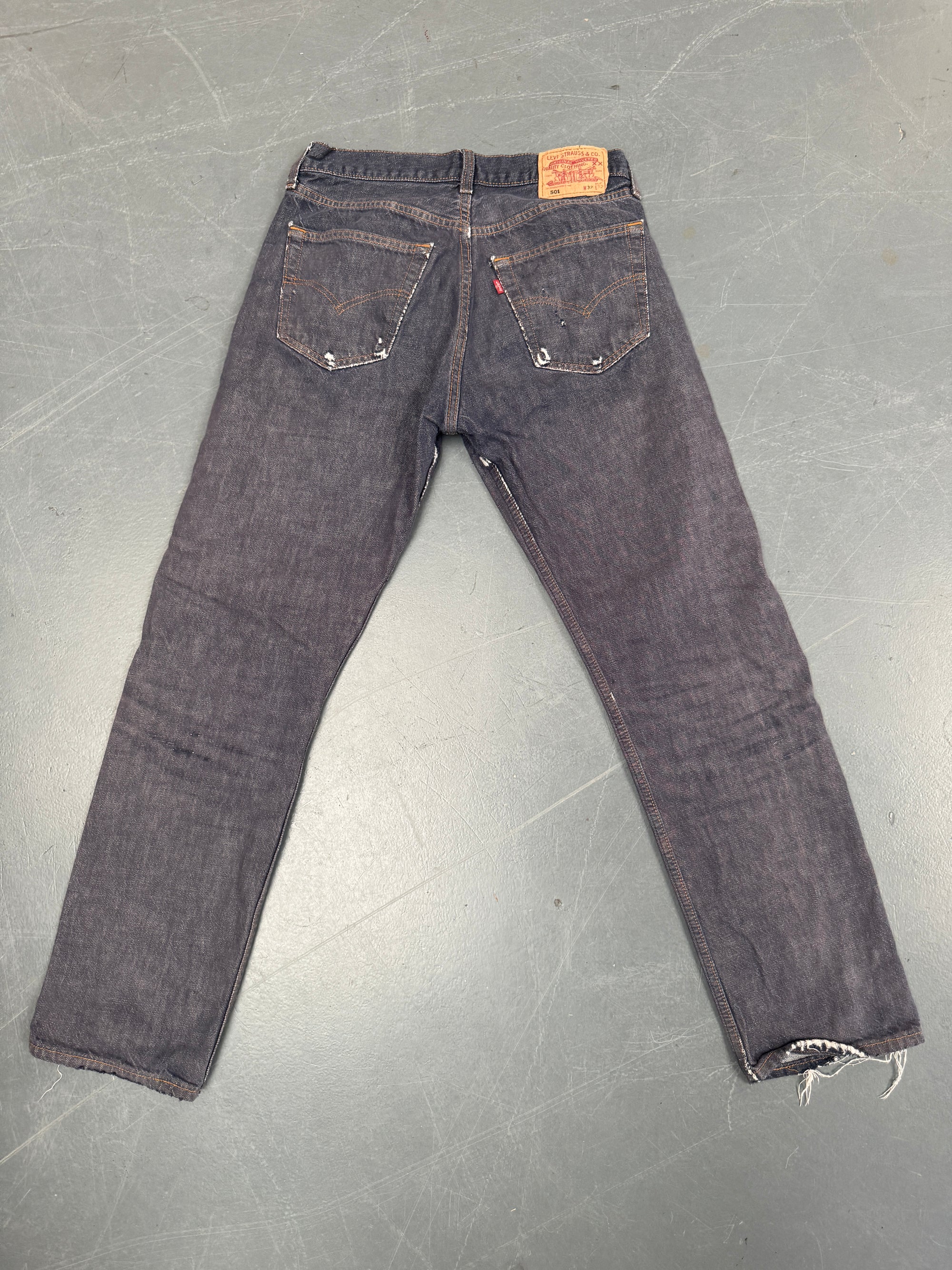 Mens Levis 501 Regular Fit Vintage Jean - W 30 L 30 - Slate Grey SL353