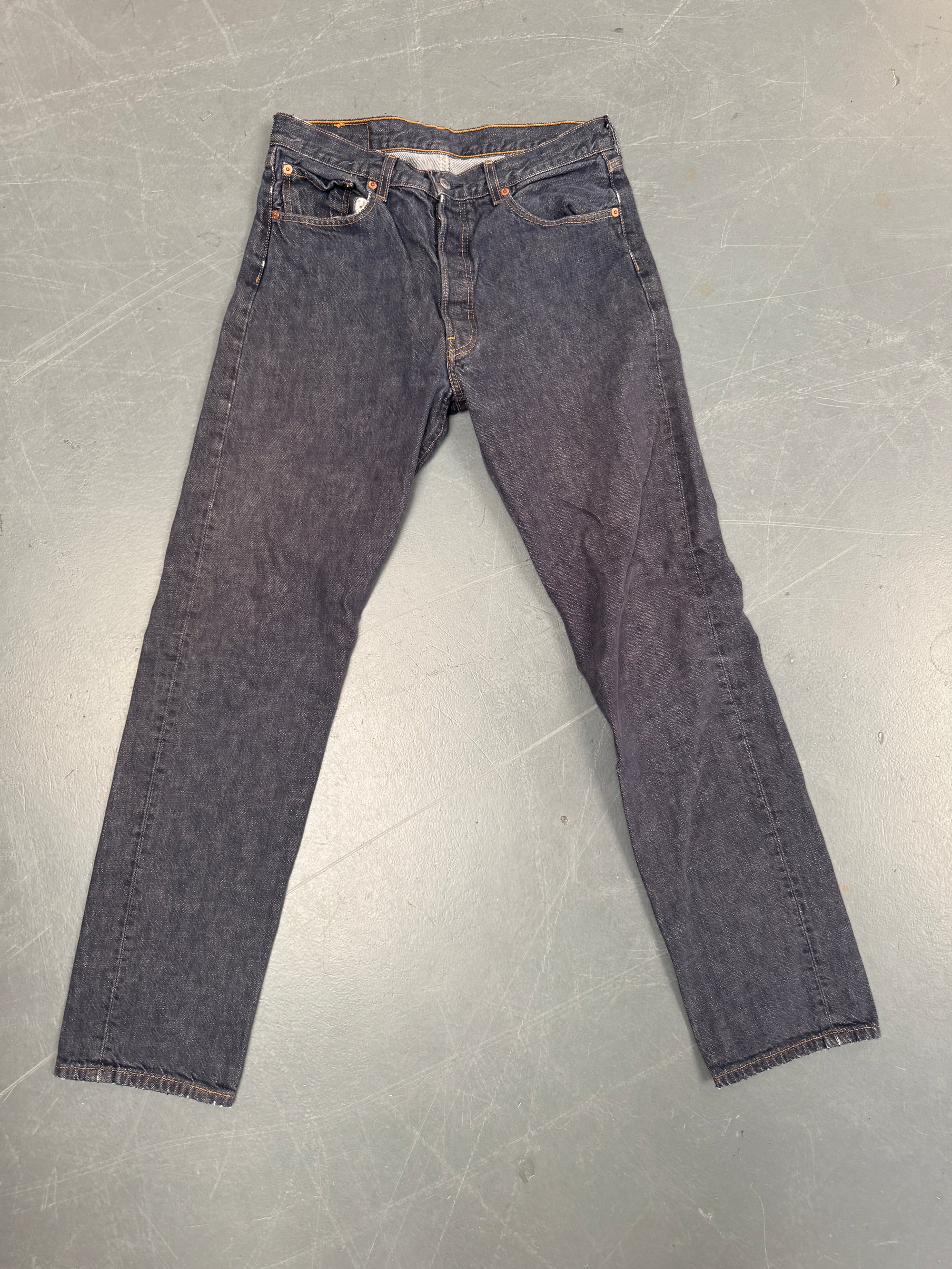Mens Levis 501 Regular Fit Vintage Jean - W 30 L 32 - Slate Grey SL355