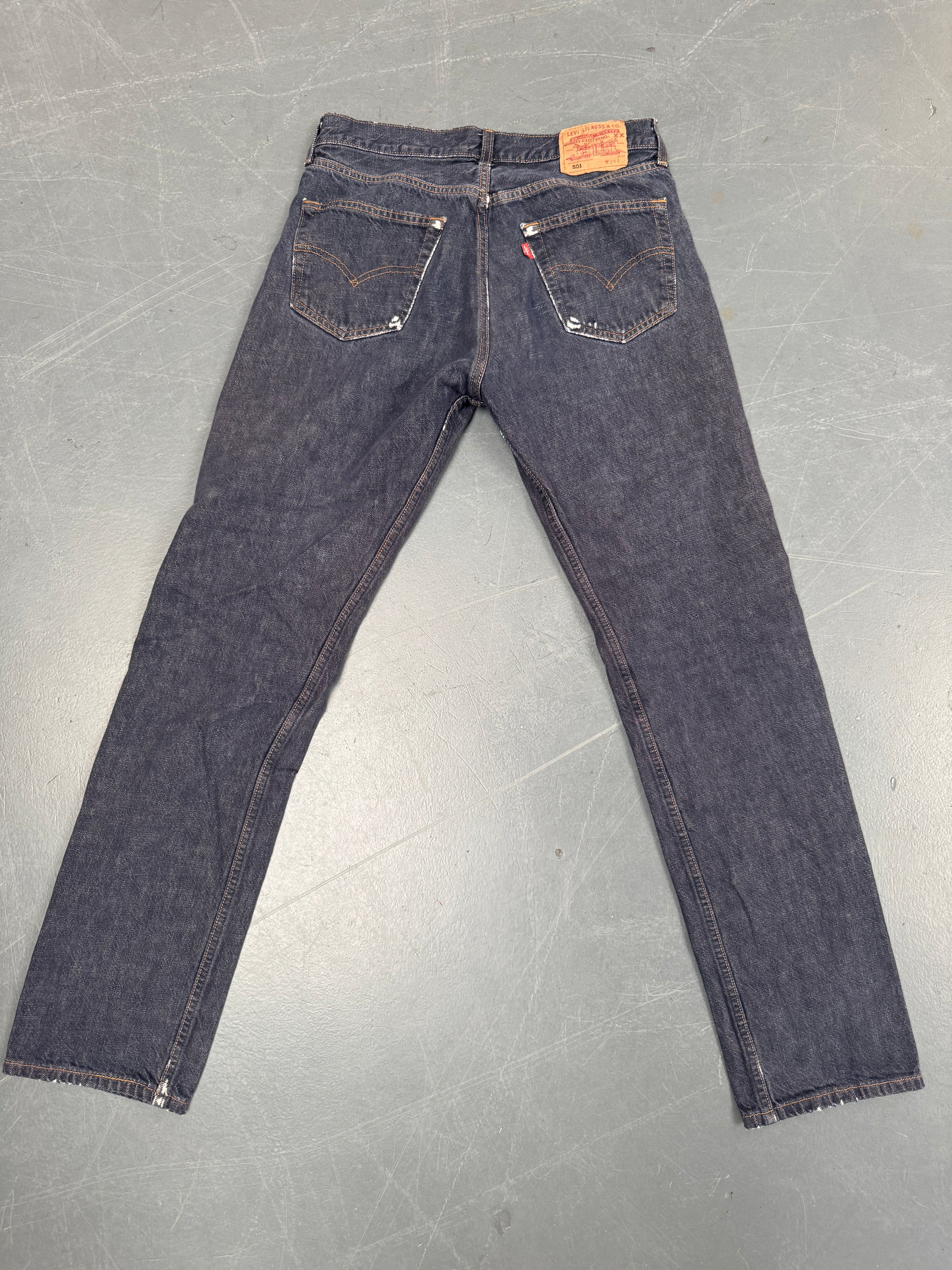 Mens Levis 501 Regular Fit Vintage Jean - W 30 L 32 - Slate Grey SL355