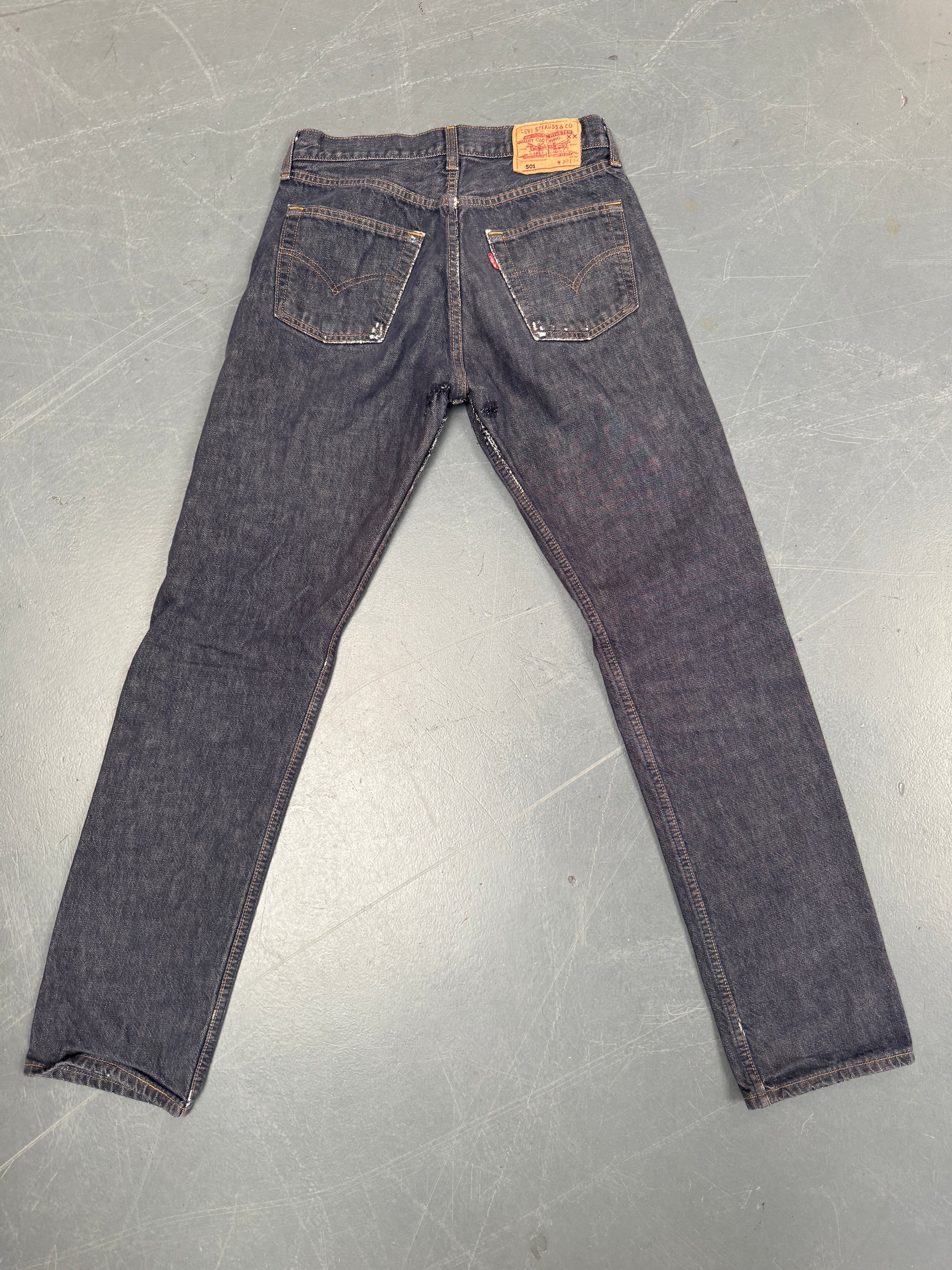Mens Levis 501 Regular Fit Vintage Jean - W 28 L 32 - Slate Grey SL357