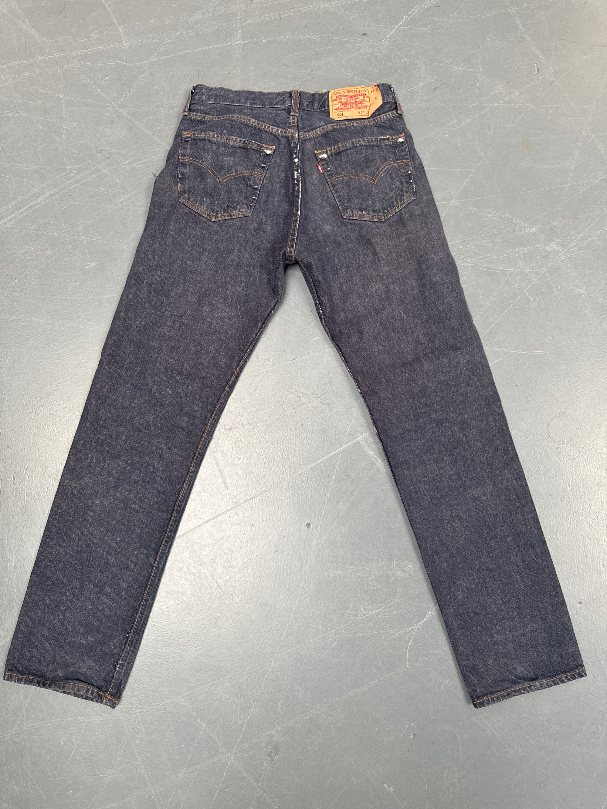 Mens Levis 501 Regular Fit Vintage Jean - W 30 L 33 - Slate Grey SL359