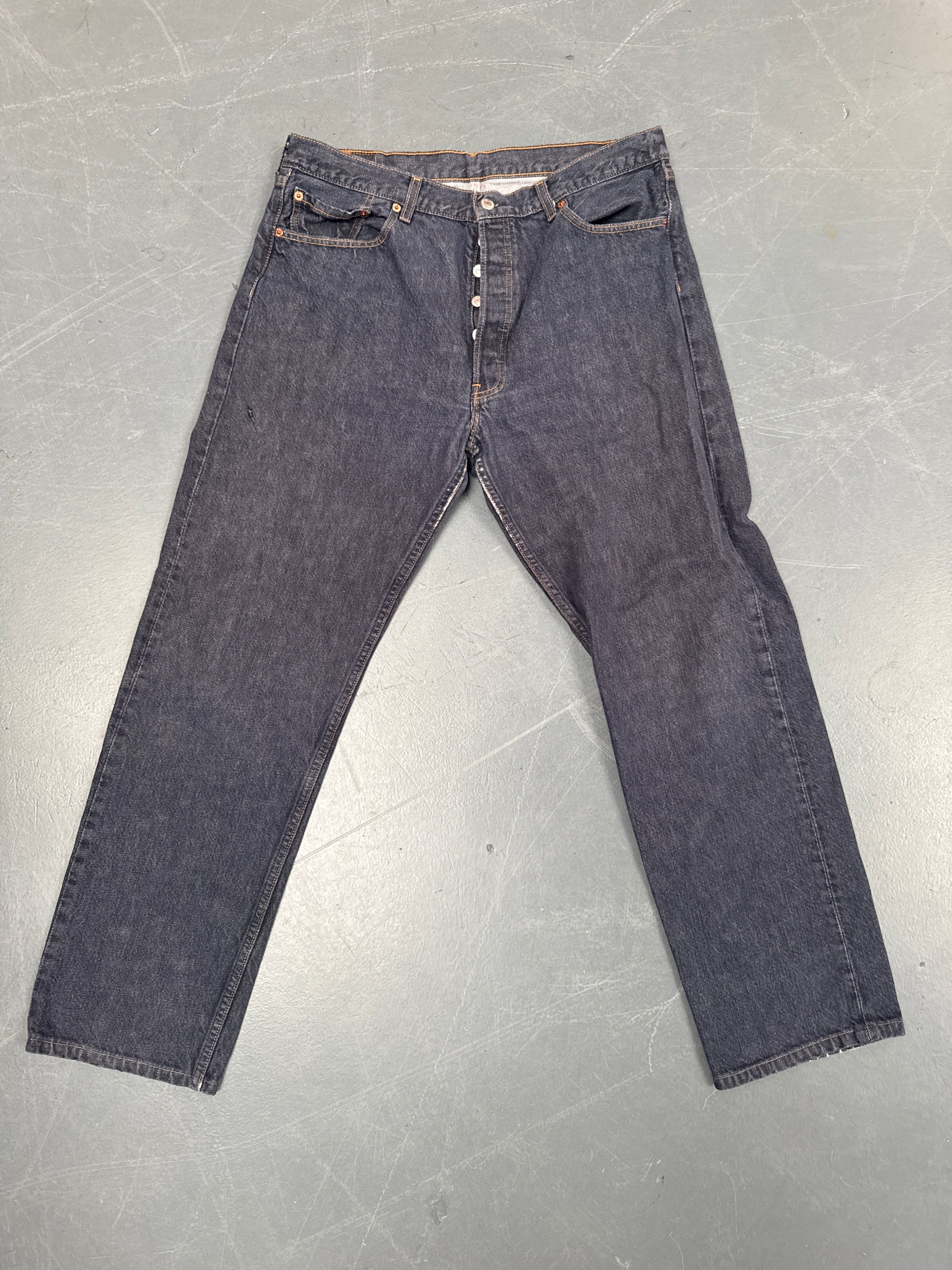 Mens Levis 501 Regular Fit Vintage Jean - W 34 L 30 - Slate Grey SL360