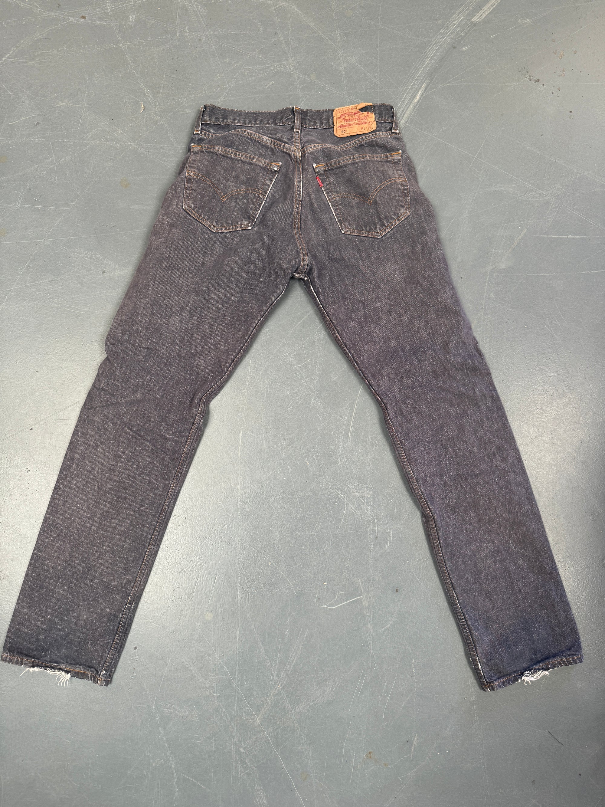 Mens Levis 501 Regular Fit Vintage Jean - W 28 L 32 - Slate Grey SL362