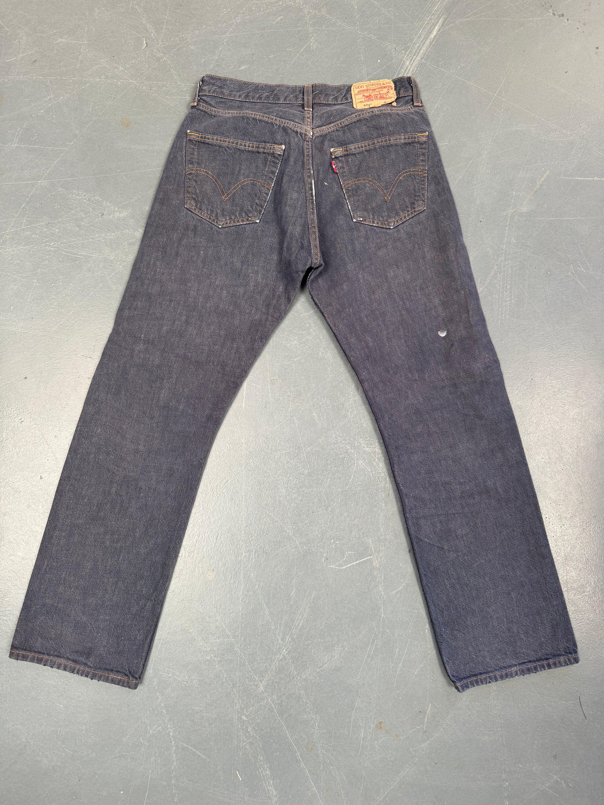 Mens Levis 501 Regular Fit Vintage Jean - W 30 L 30 - Slate Grey SL364