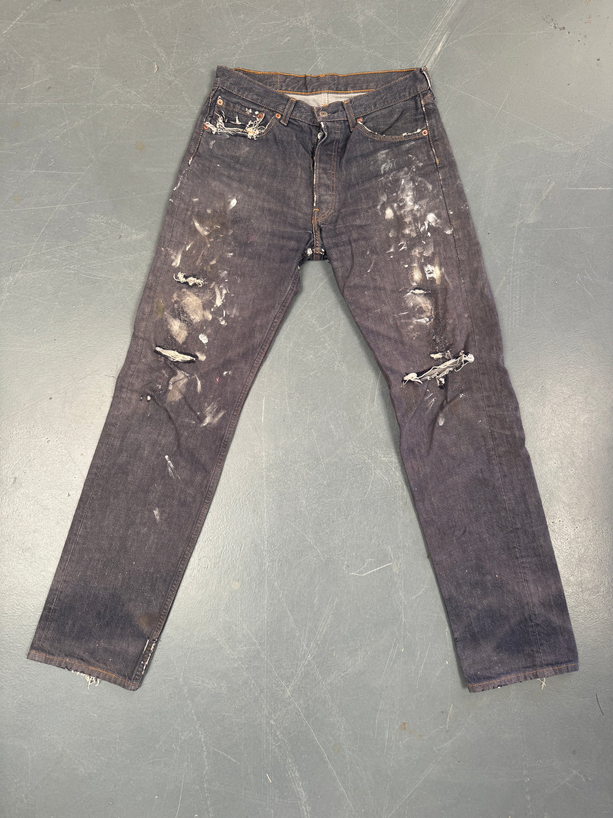 Mens Levis 501 Regular Fit Vintage Jean - W 30 L 32 - Slate Grey SL365