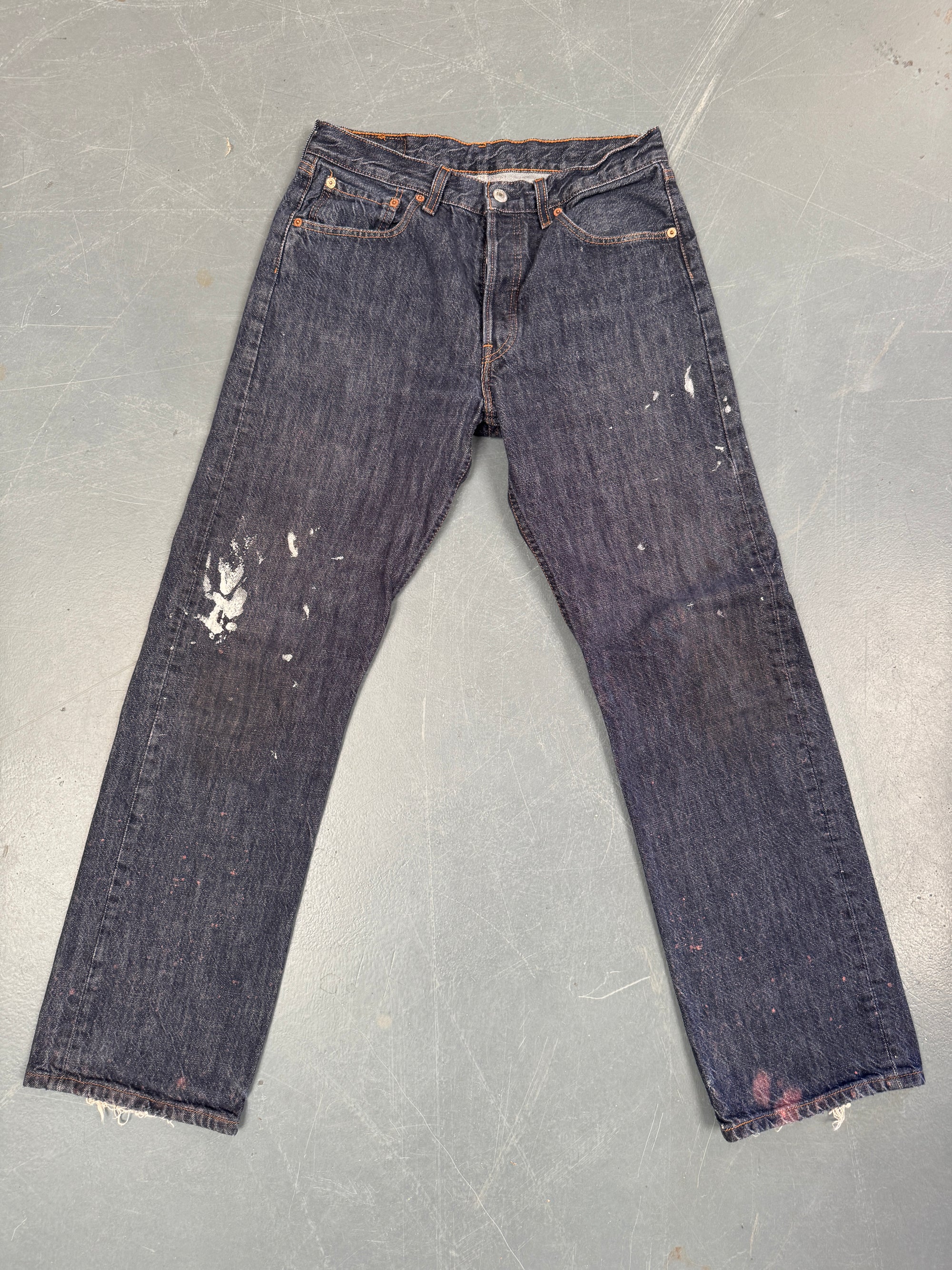 Mens Levis 501 Regular Fit Vintage Jean - W 28 L 30 - Slate Grey SL366