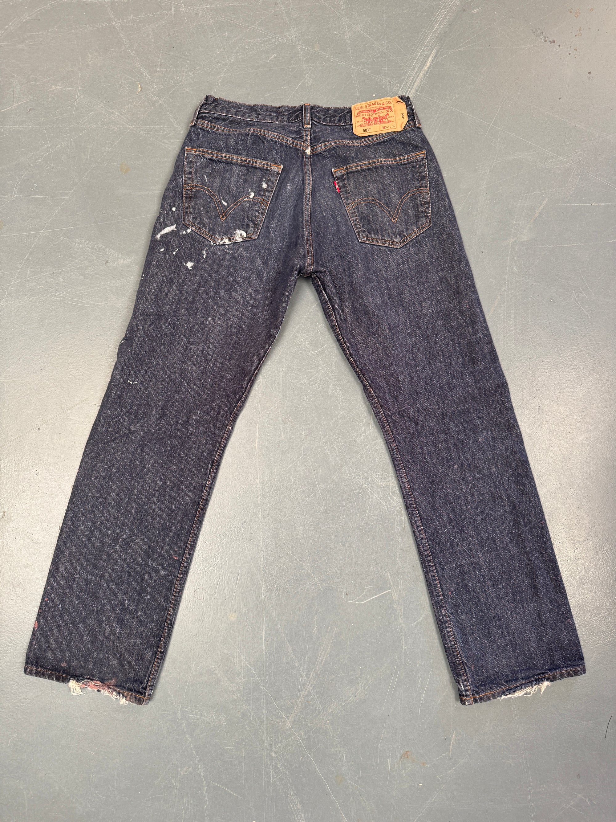 Mens Levis 501 Regular Fit Vintage Jean - W 28 L 30 - Slate Grey SL366