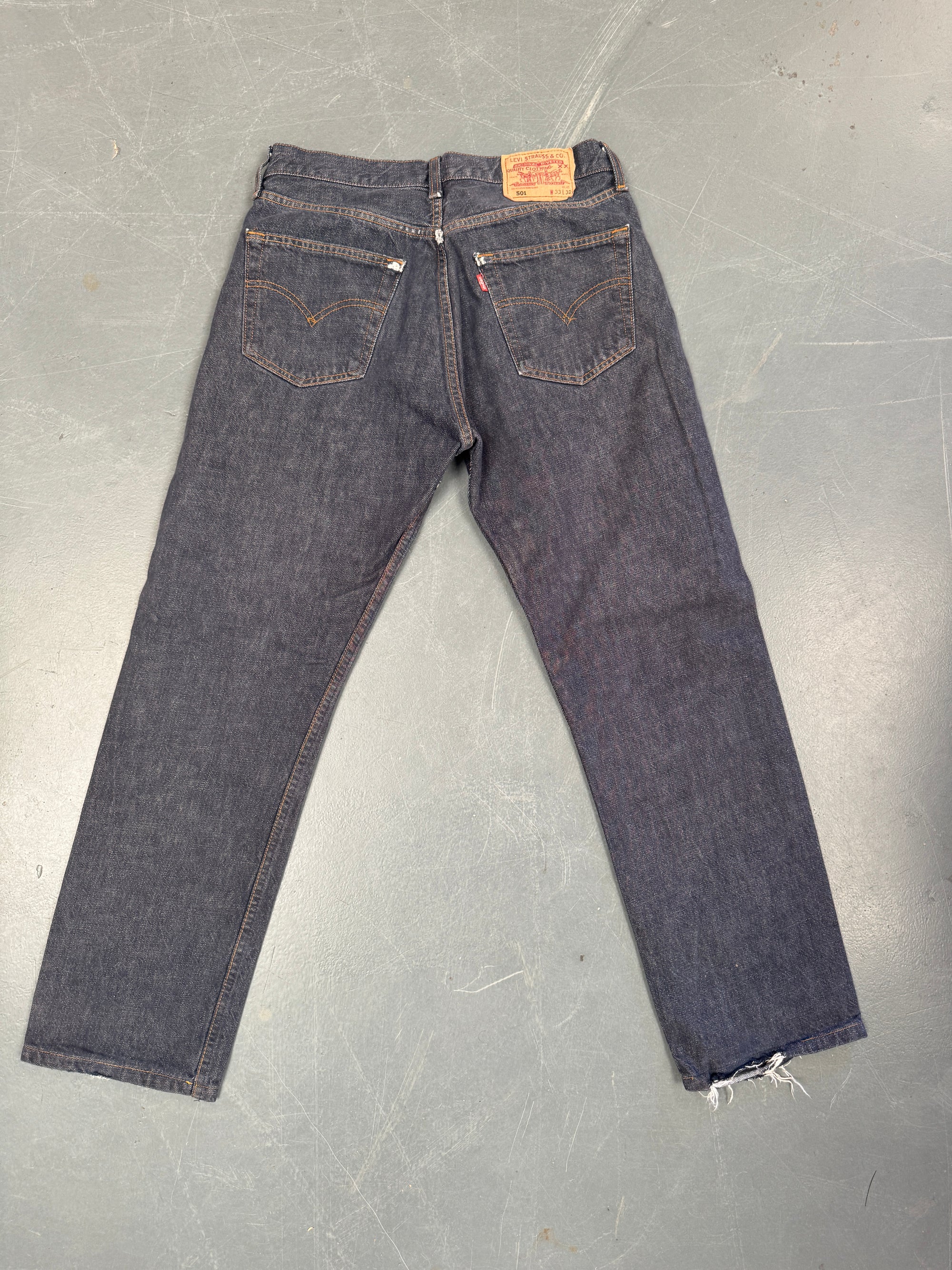 Mens Levis 501 Regular Fit Vintage Jean - W 30 L 28 - Slate Grey SL367