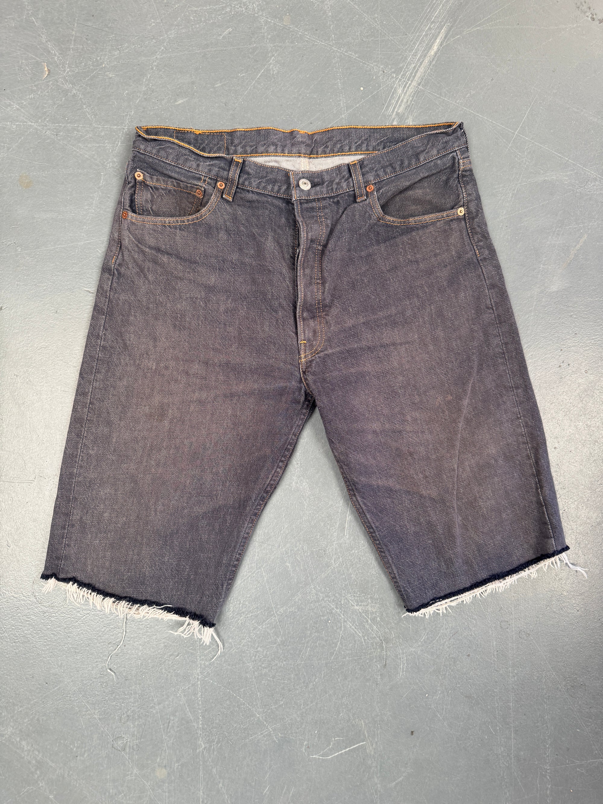 Mens Levis 501 Regular Fit Vintage Denim Short - W 32 - Slate Grey SL371