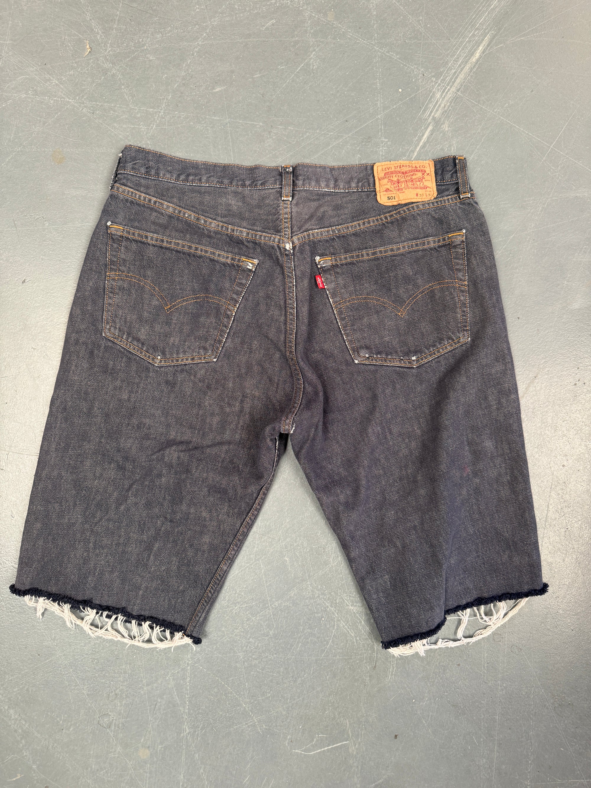 Mens Levis 501 Regular Fit Vintage Denim Short - W 34 - Slate Grey SL372