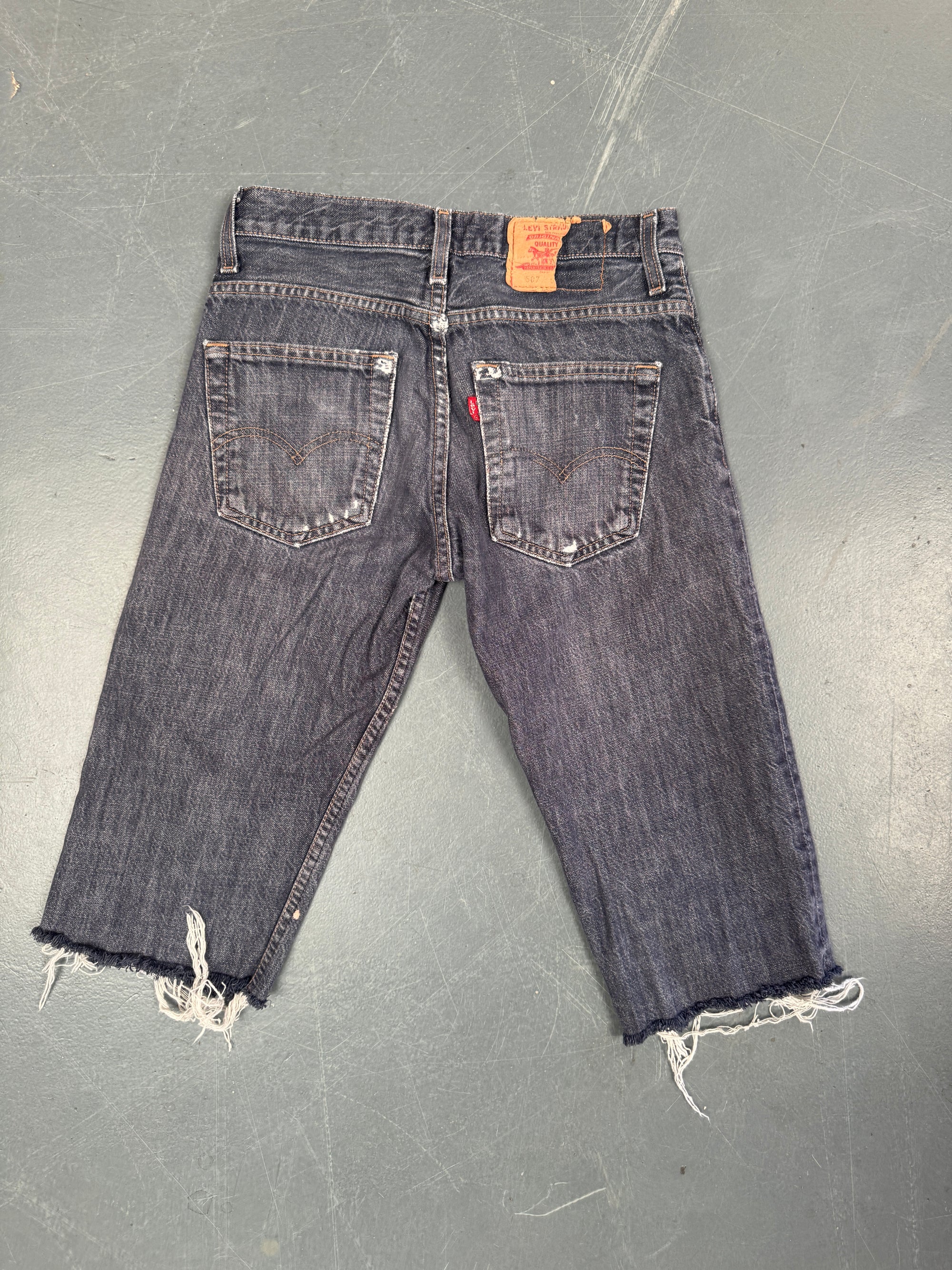 Mens Levis 501 Regular Fit Vintage Denim Short - W 26 - Slate Grey SL388