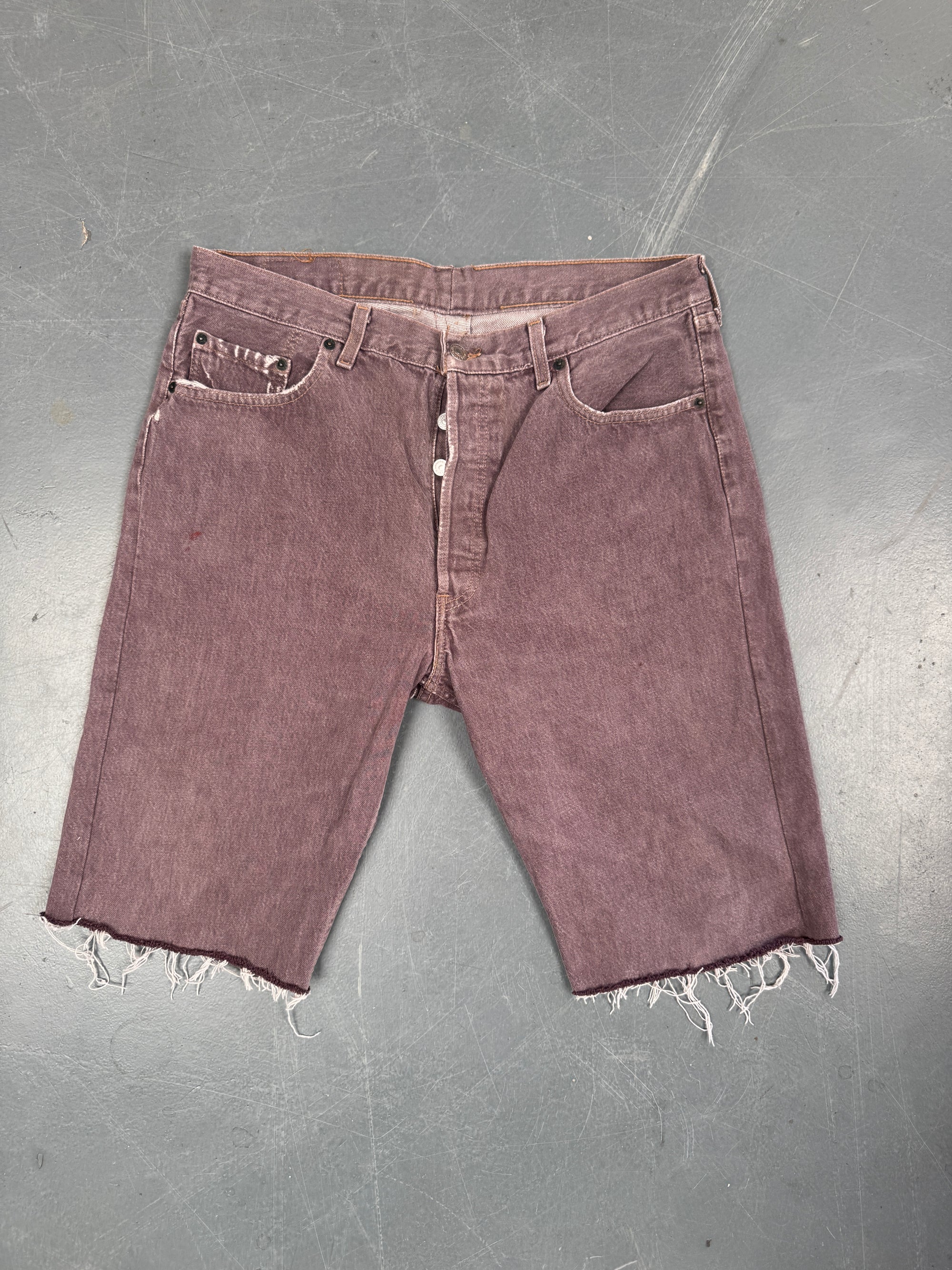 Mens Levis 501 Regular Fit Vintage Denim Short - W 32 - Slate Grey SL396
