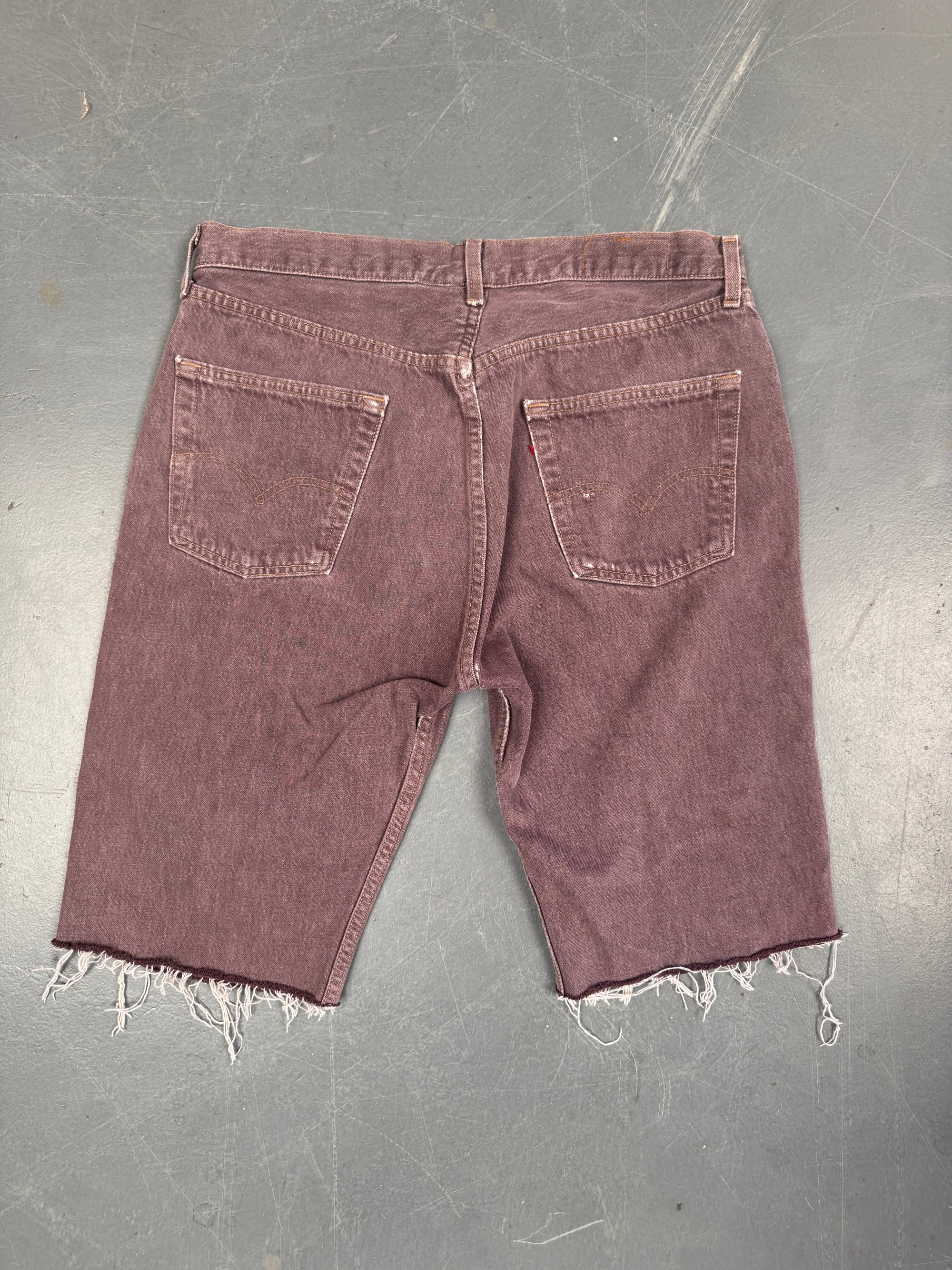 Mens Levis 501 Regular Fit Vintage Denim Short - W 32 - Slate Grey SL396