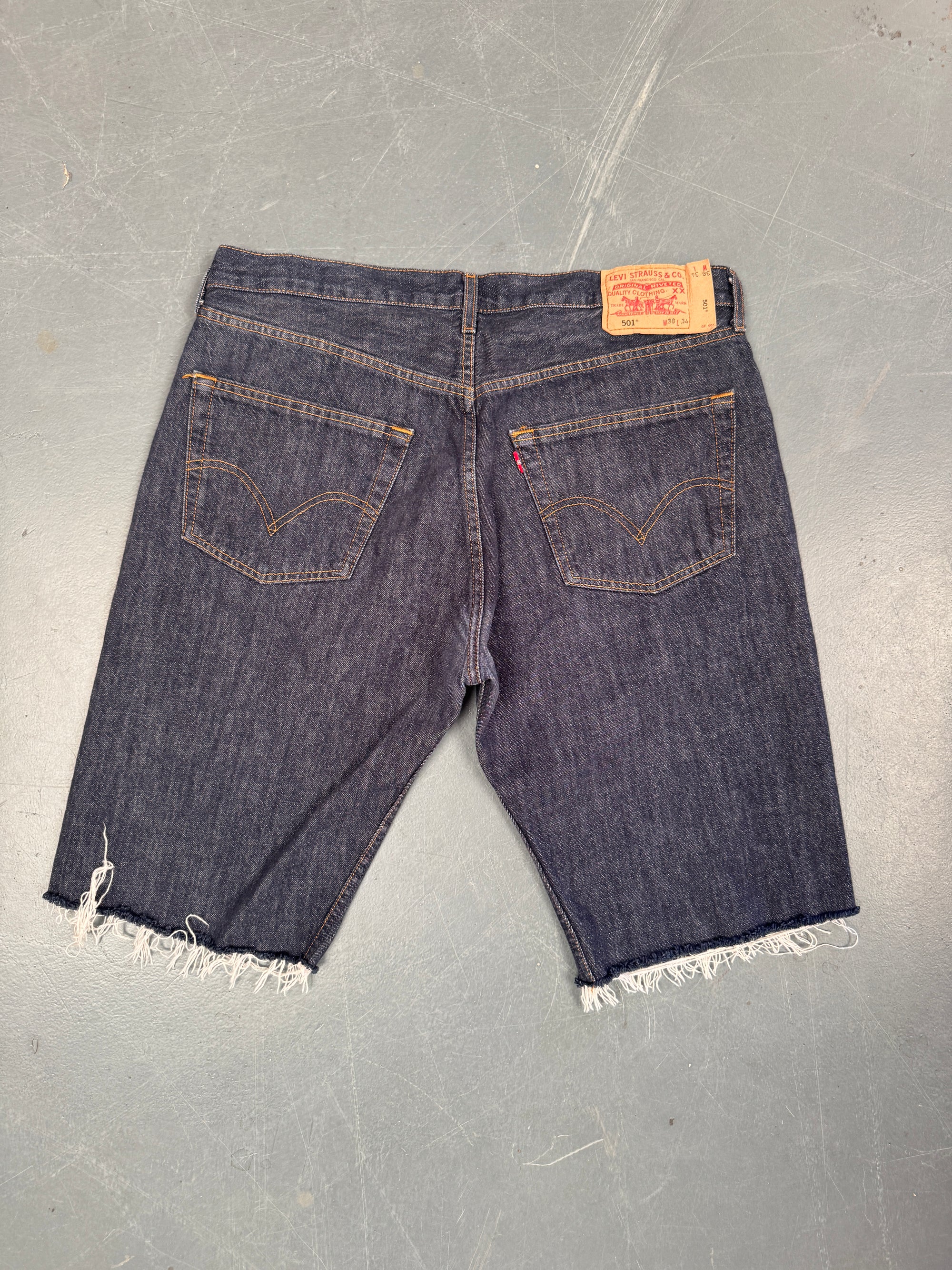 Mens Levis 501 Regular Fit Vintage Denim Short - W 36 - Slate Grey SL400