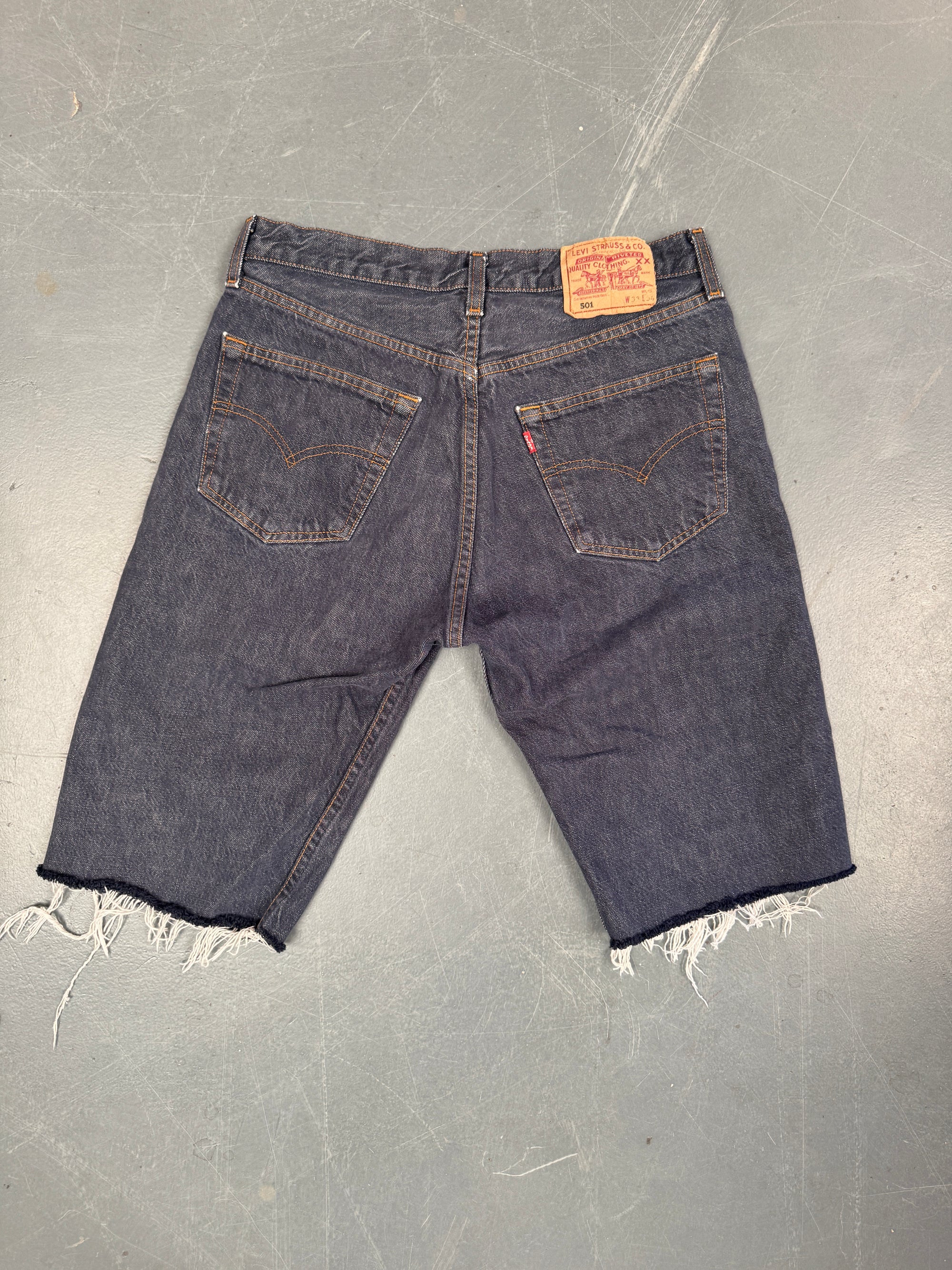 Mens Levis 501 Regular Fit Vintage Denim Short - W 28 - Slate Grey SL401