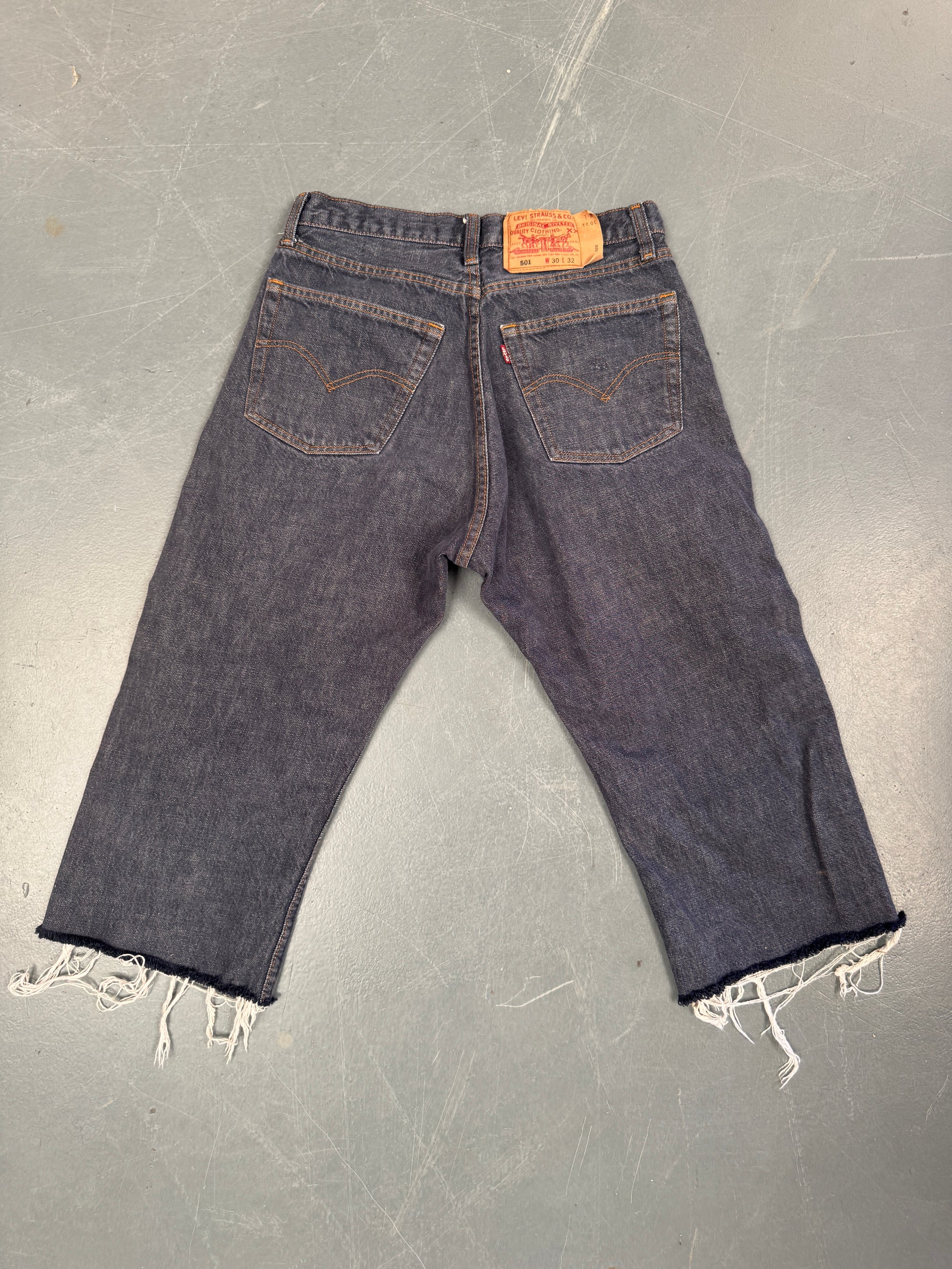 Mens Levis 501 Regular Fit Vintage Denim Short - W 36 - Slate Grey SL404