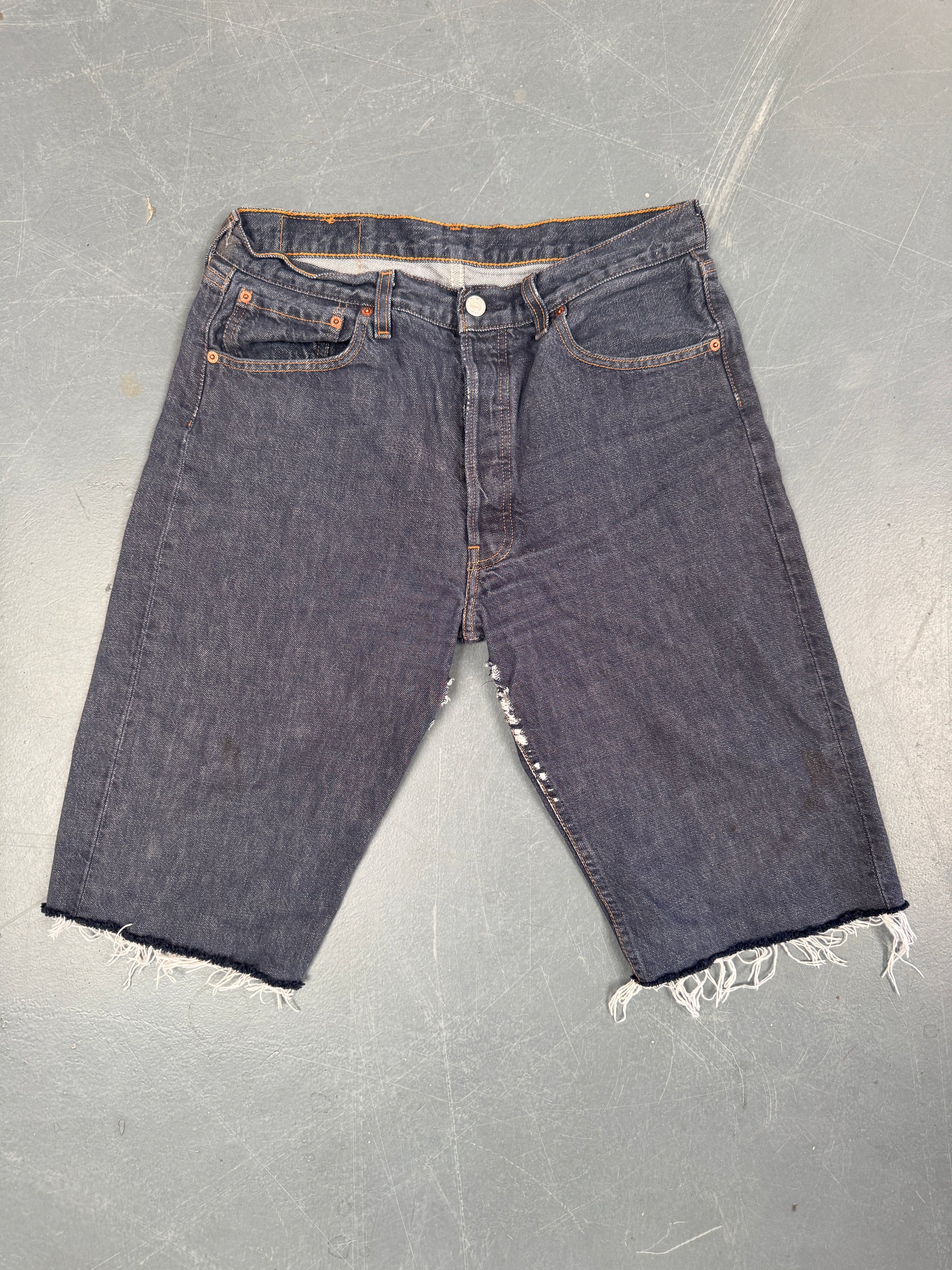 Mens Levis 501 Regular Fit Vintage Denim Short - W 31 - Slate Grey SL409