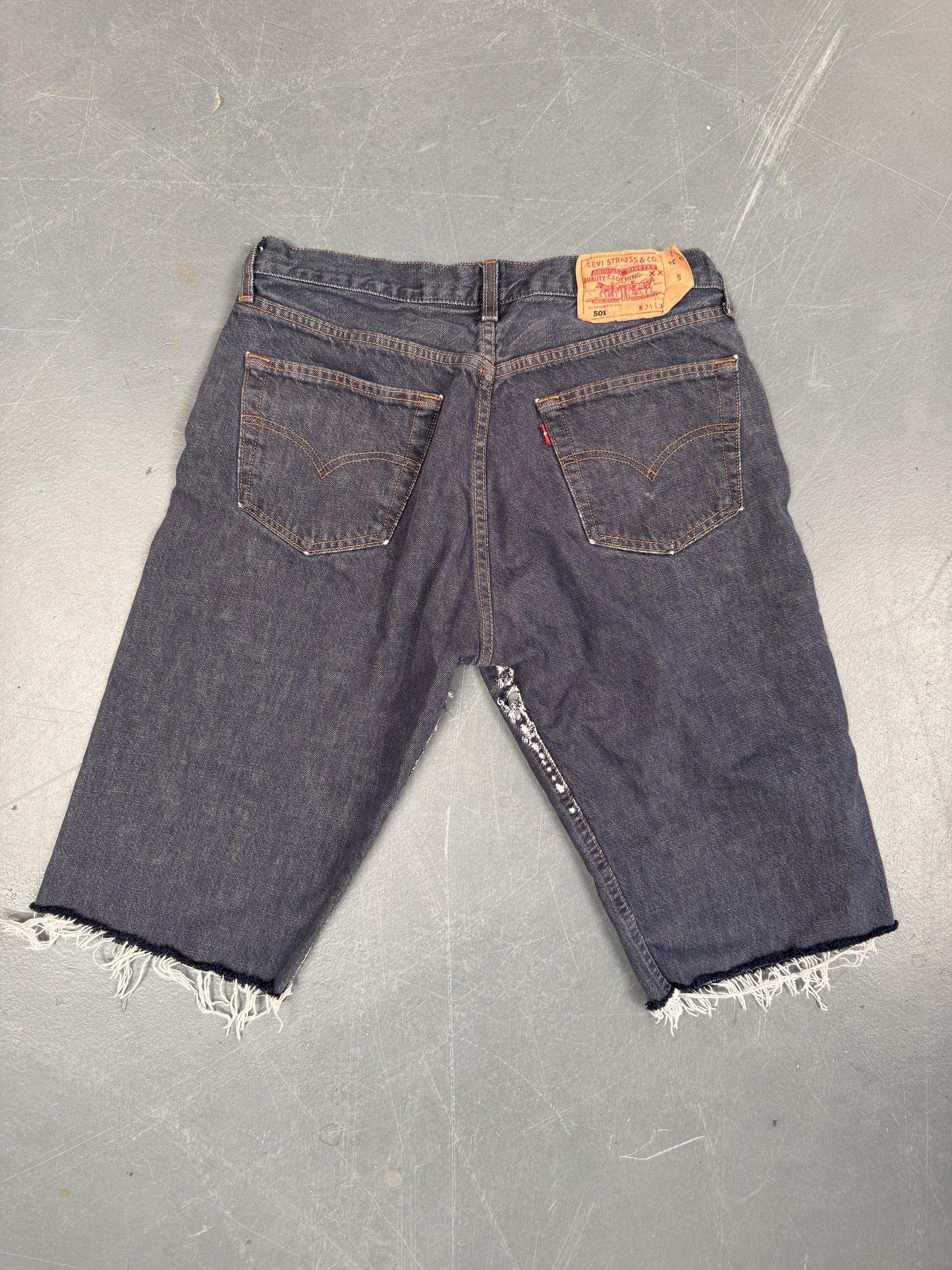 Mens Levis 501 Regular Fit Vintage Denim Short - W 31 - Slate Grey SL409