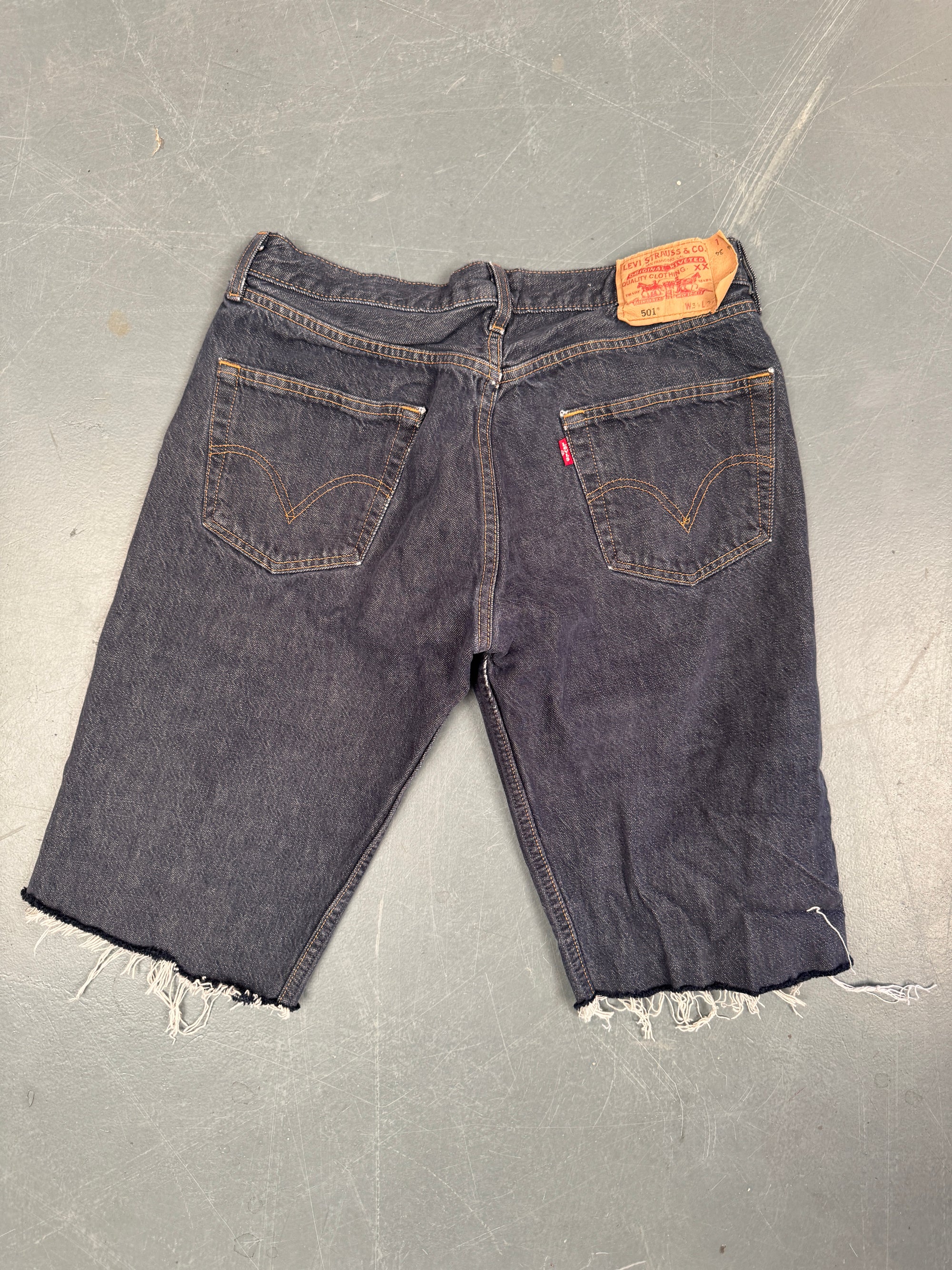 Mens Levis 501 Regular Fit Vintage Denim Short - W 30 - Slate Grey SL410