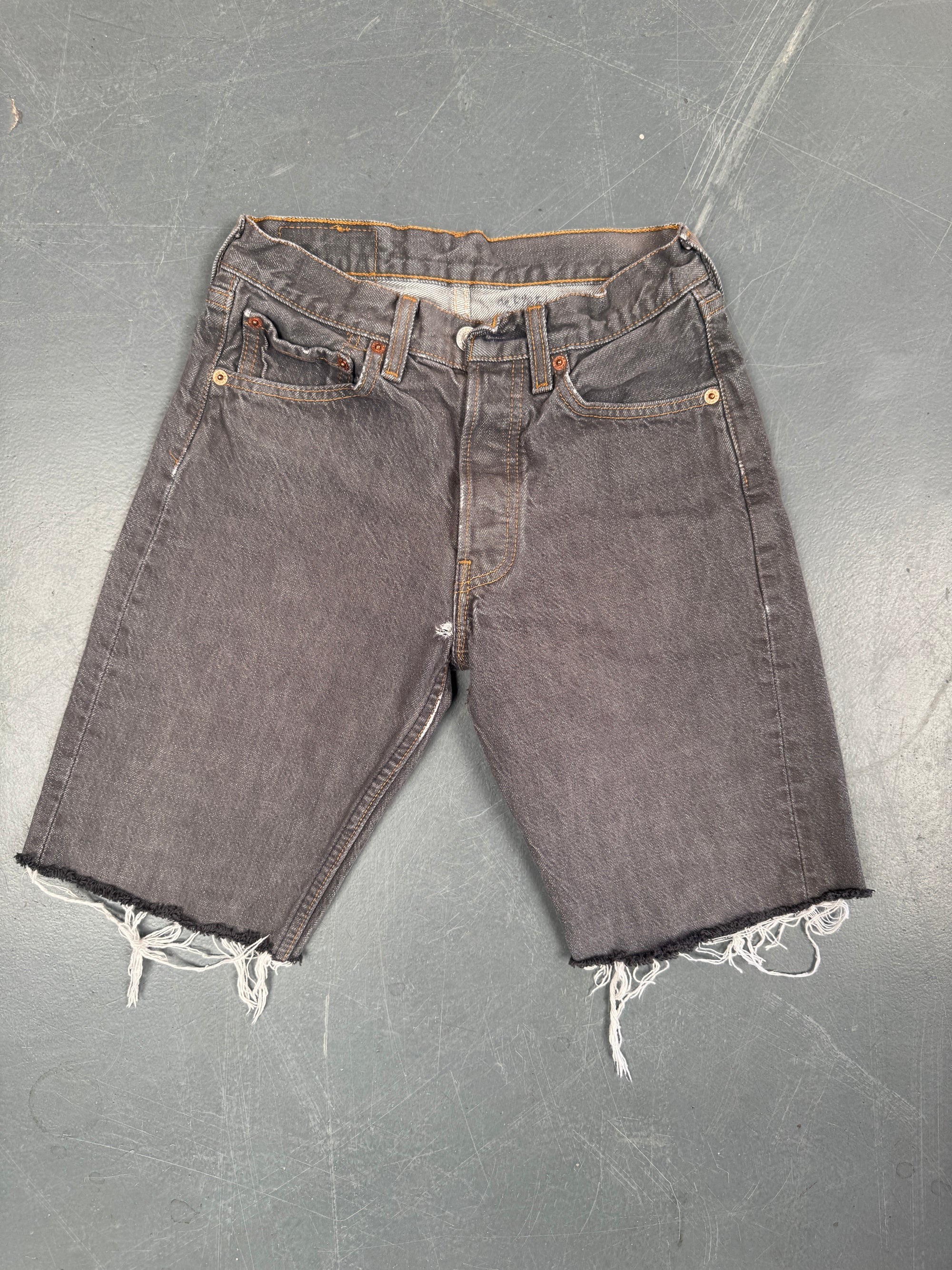 Mens Levis 501 Regular Fit Vintage Denim Short - W 24 - Slate Grey SL411