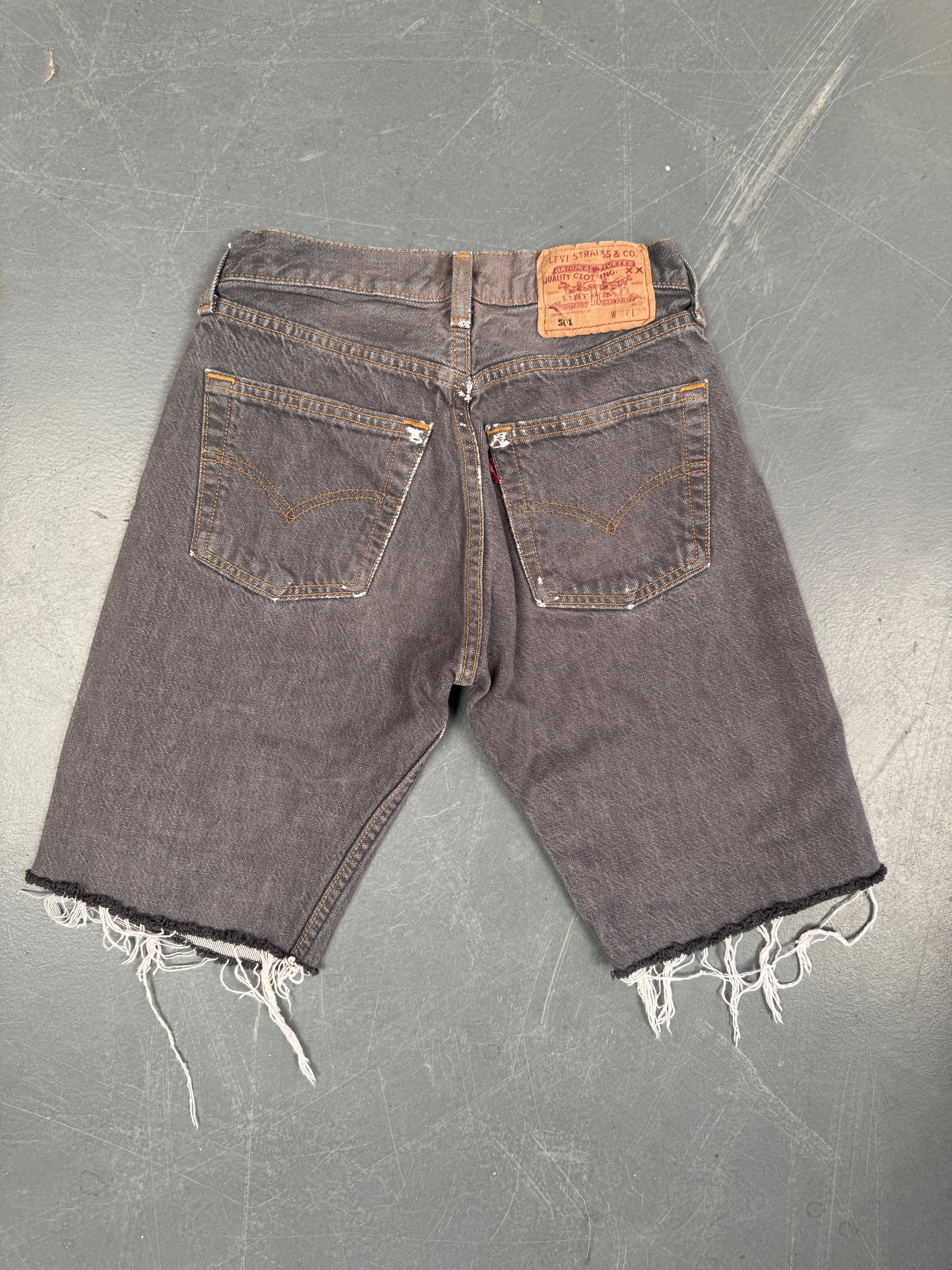 Mens Levis 501 Regular Fit Vintage Denim Short - W 24 - Slate Grey SL411