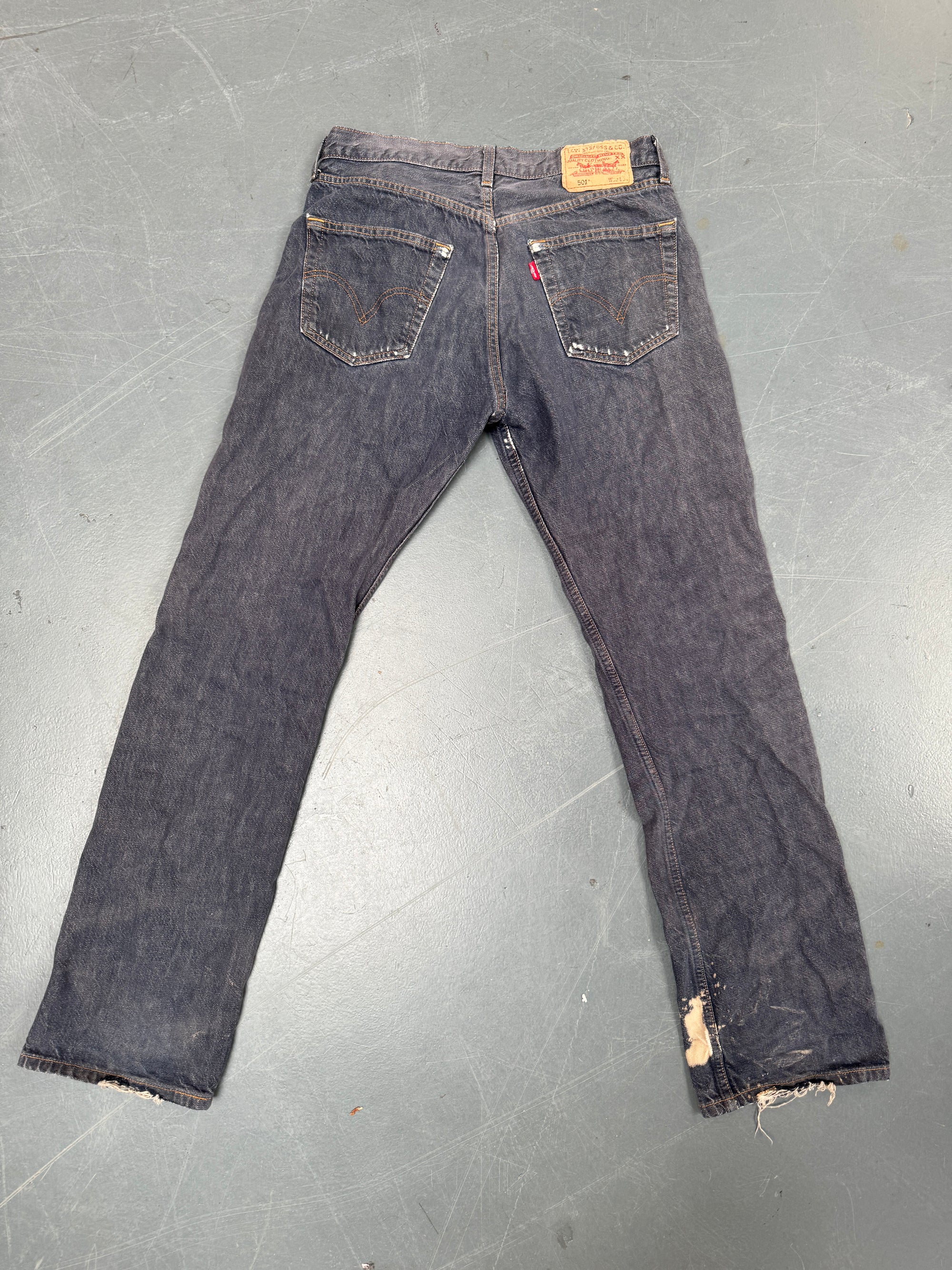 Mens Levis 501 Regular Fit Vintage Jean - W 30 L 32 - Slate Grey SL92
