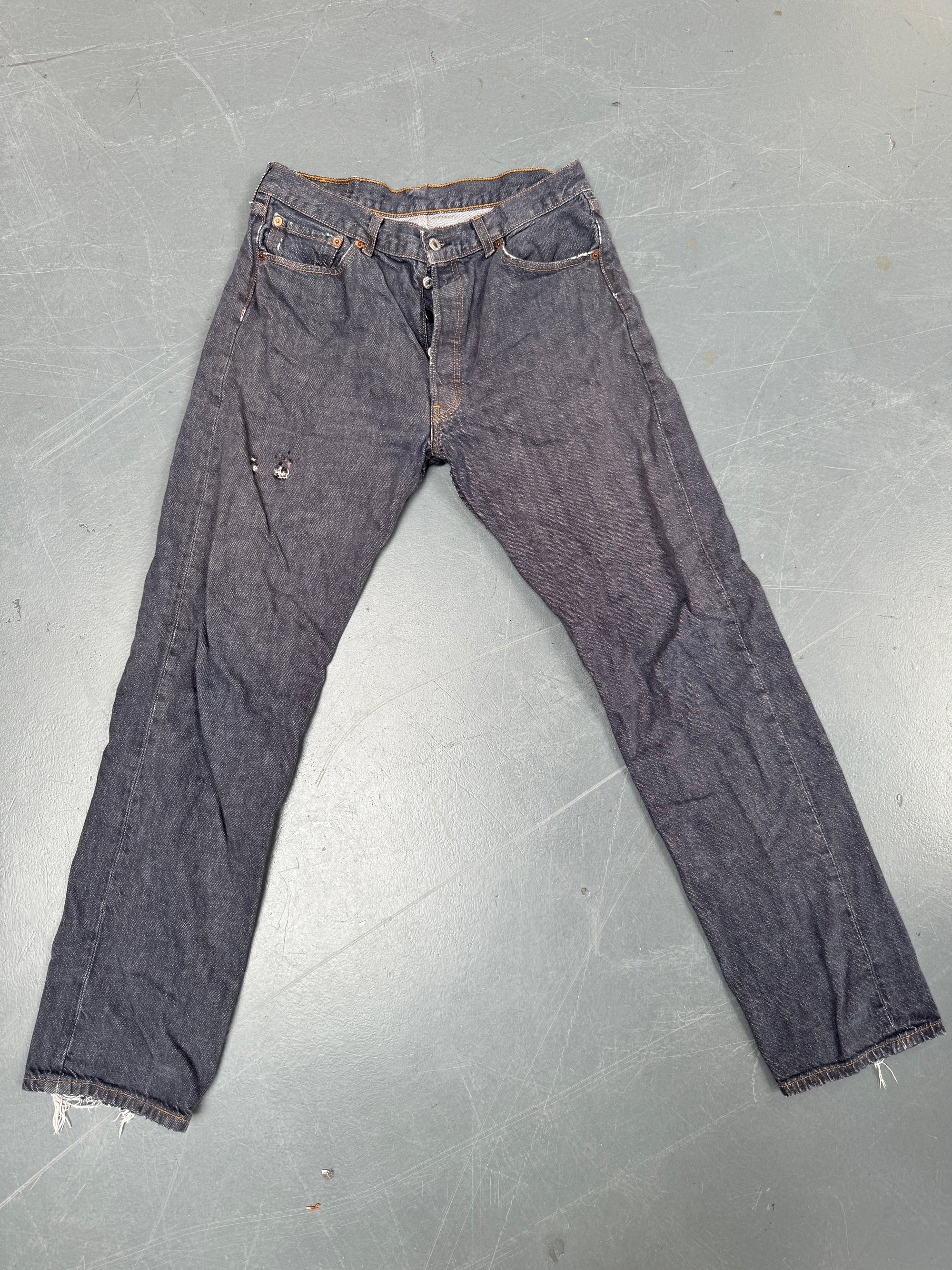 Mens Levis 501 Regular Fit Vintage Jean - W 30 L 31 - Slate Grey SL94