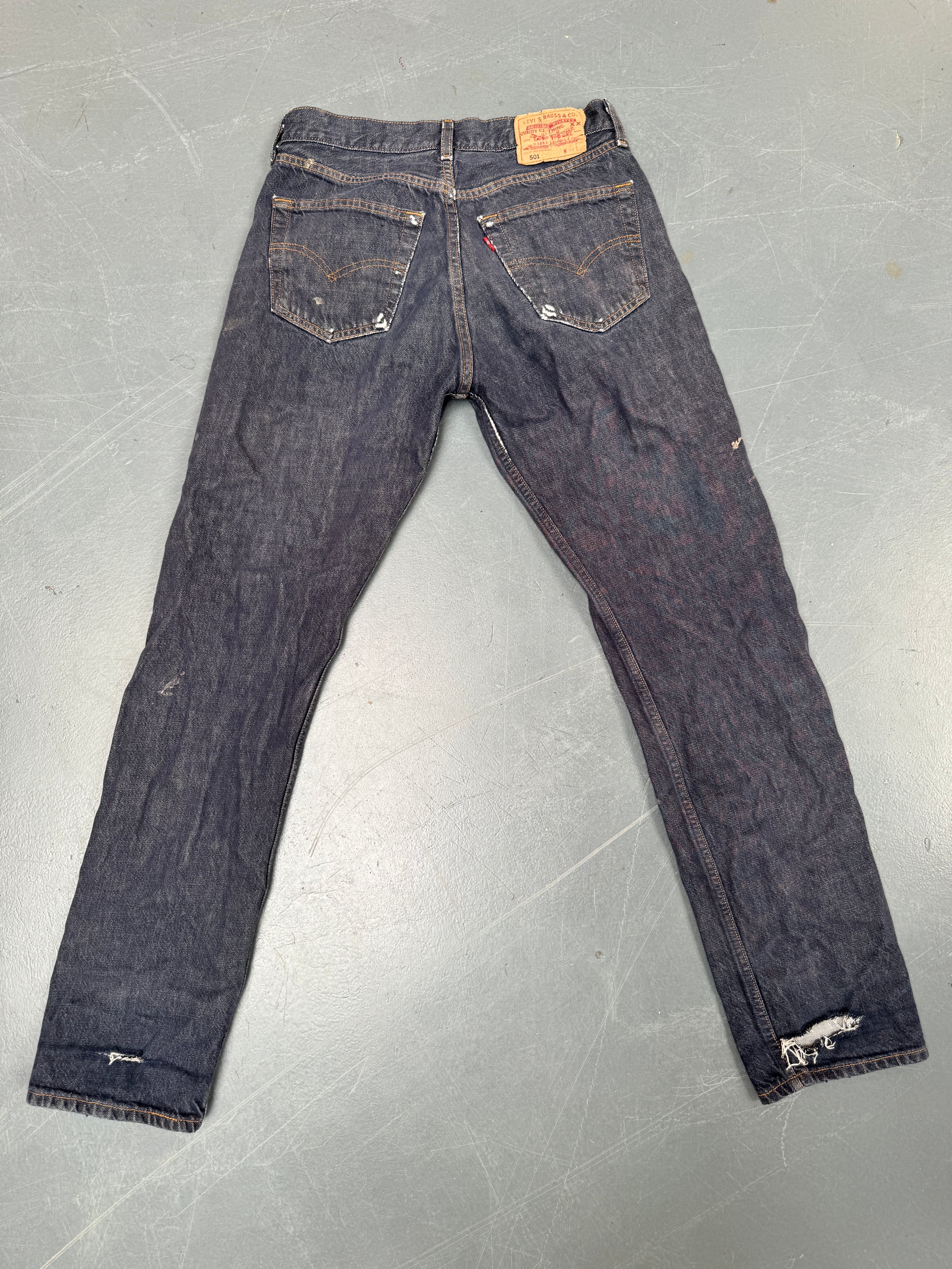 Mens Levis 501 Regular Fit Vintage Jean - W 28 L 32 - Slate Grey SL96