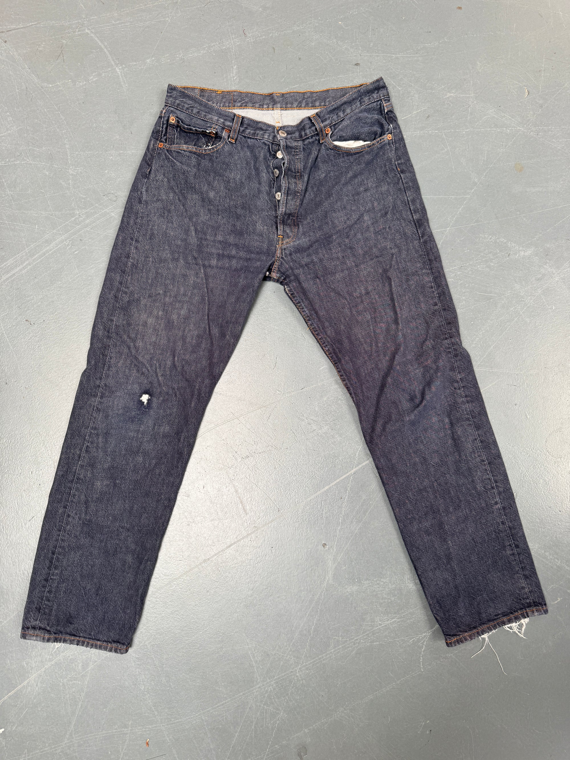 Mens Levis 501 Regular Fit Vintage Jean - W 32 L 30 - Slate Grey SL97