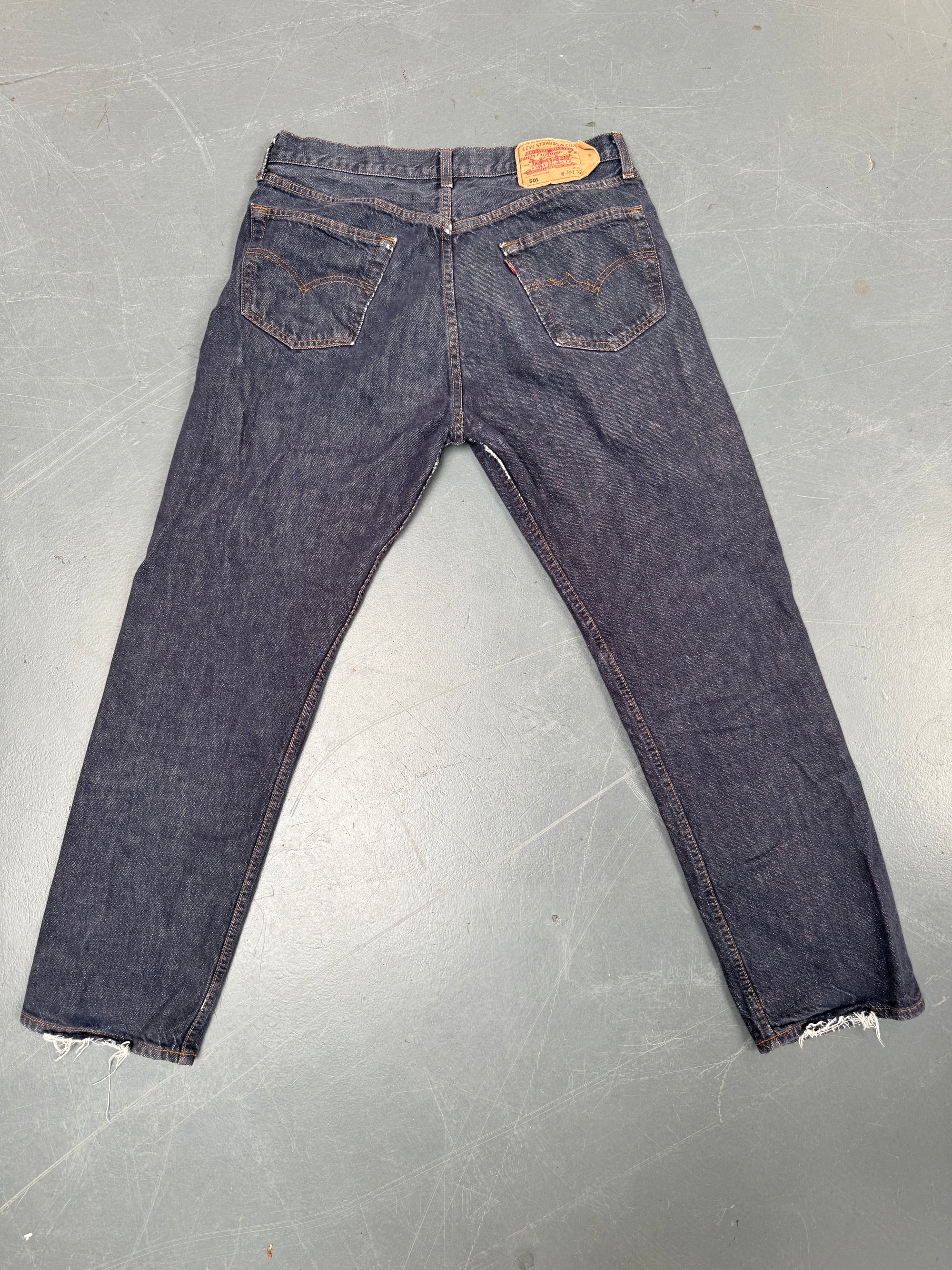 Mens Levis 501 Regular Fit Vintage Jean - W 32 L 30 - Slate Grey SL97