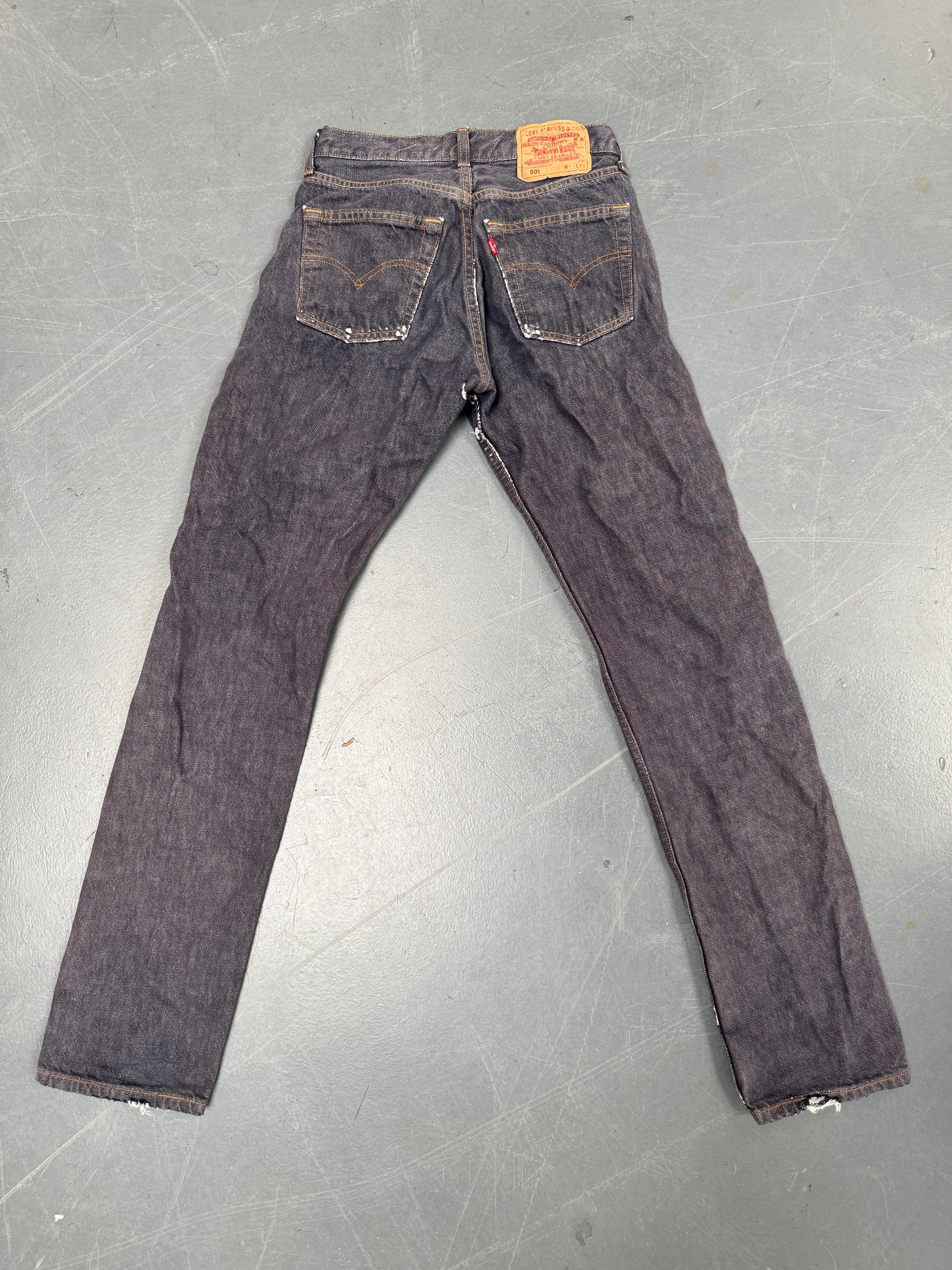 Mens Levis 501 Regular Fit Vintage Jean - W 26 L 32 - Slate Grey SL99
