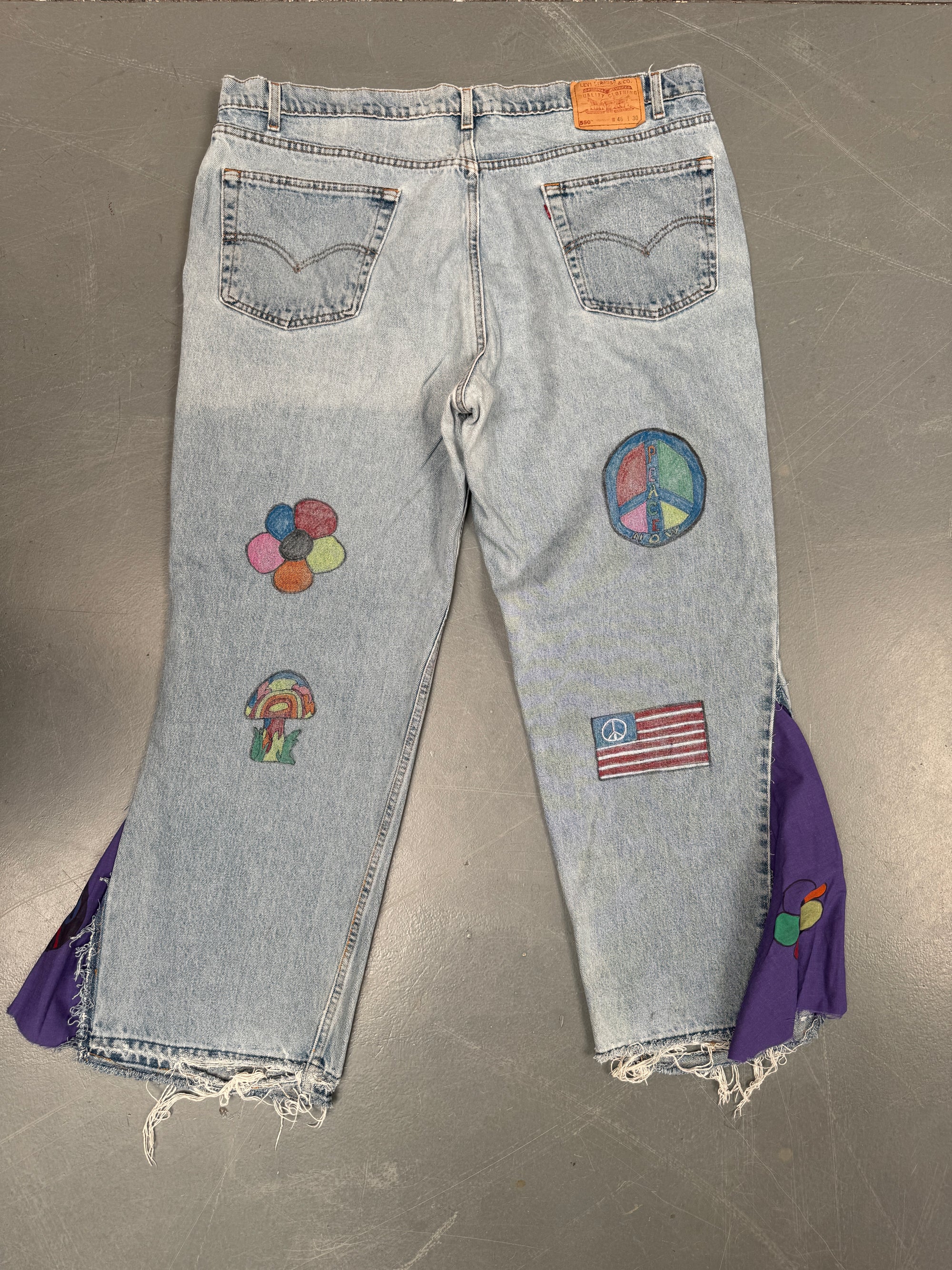 Mens Levis 550 Relaxed Fit Vintage Jean - W 42 L 29